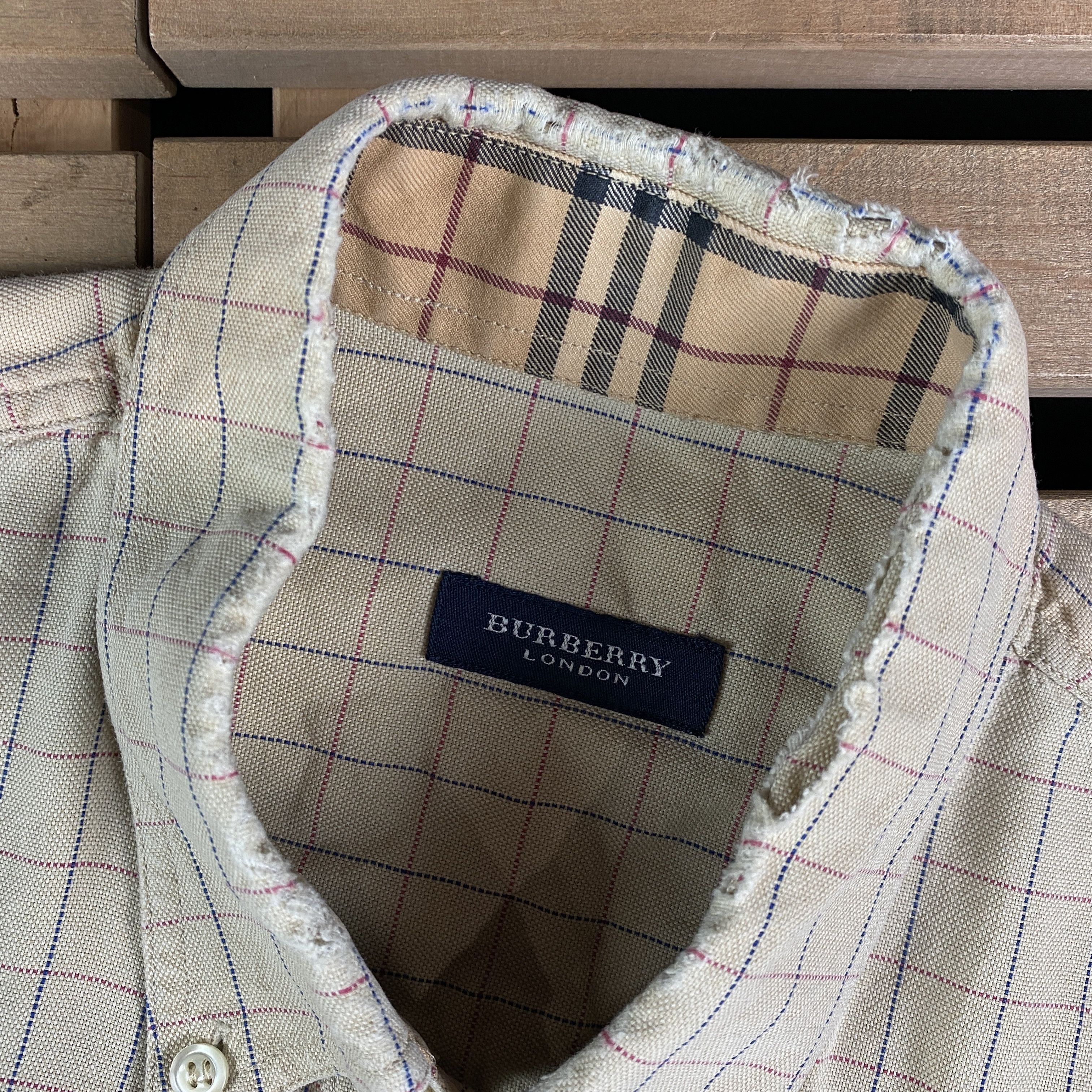 Burberry × Vintage Mens Vintage Shirt Long Sleeve Burberry London Size L/XL Size US XL / EU 56 / 4 - 5 Thumbnail