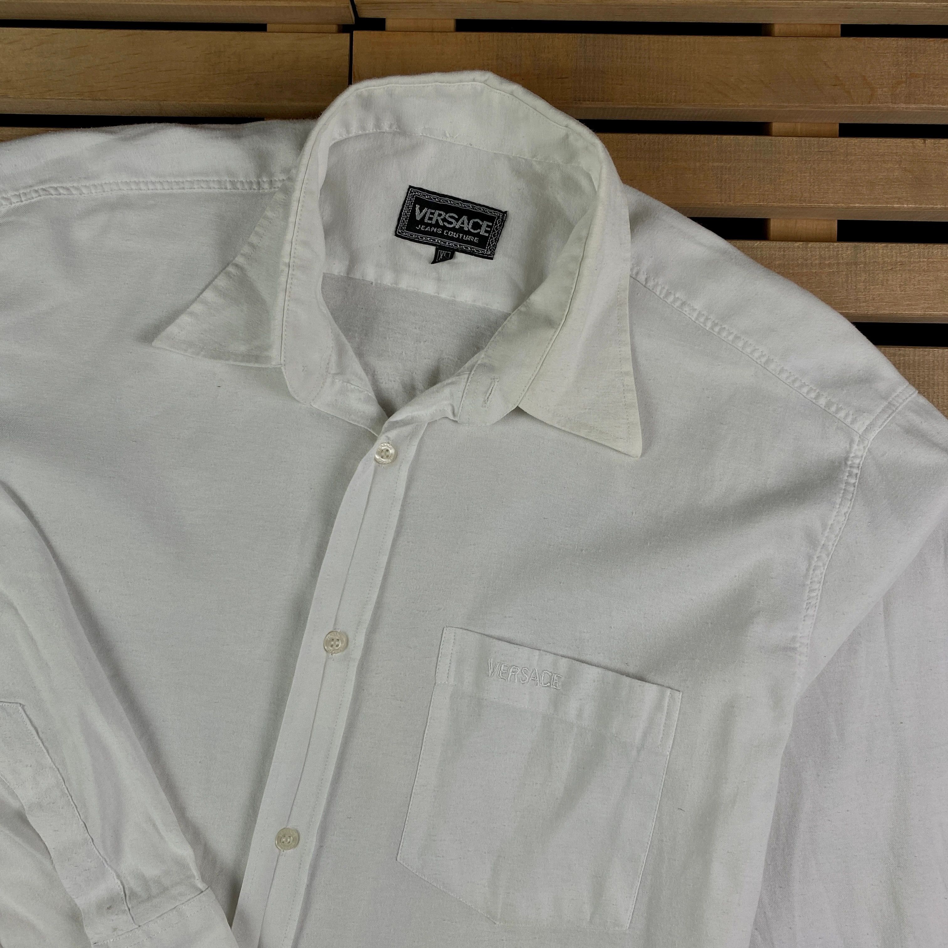 Versace × Vintage Mens Shirt Long Sleeve Versace Jeans Couture Size XL Size US XL / EU 56 / 4 - 2 Thumbnail