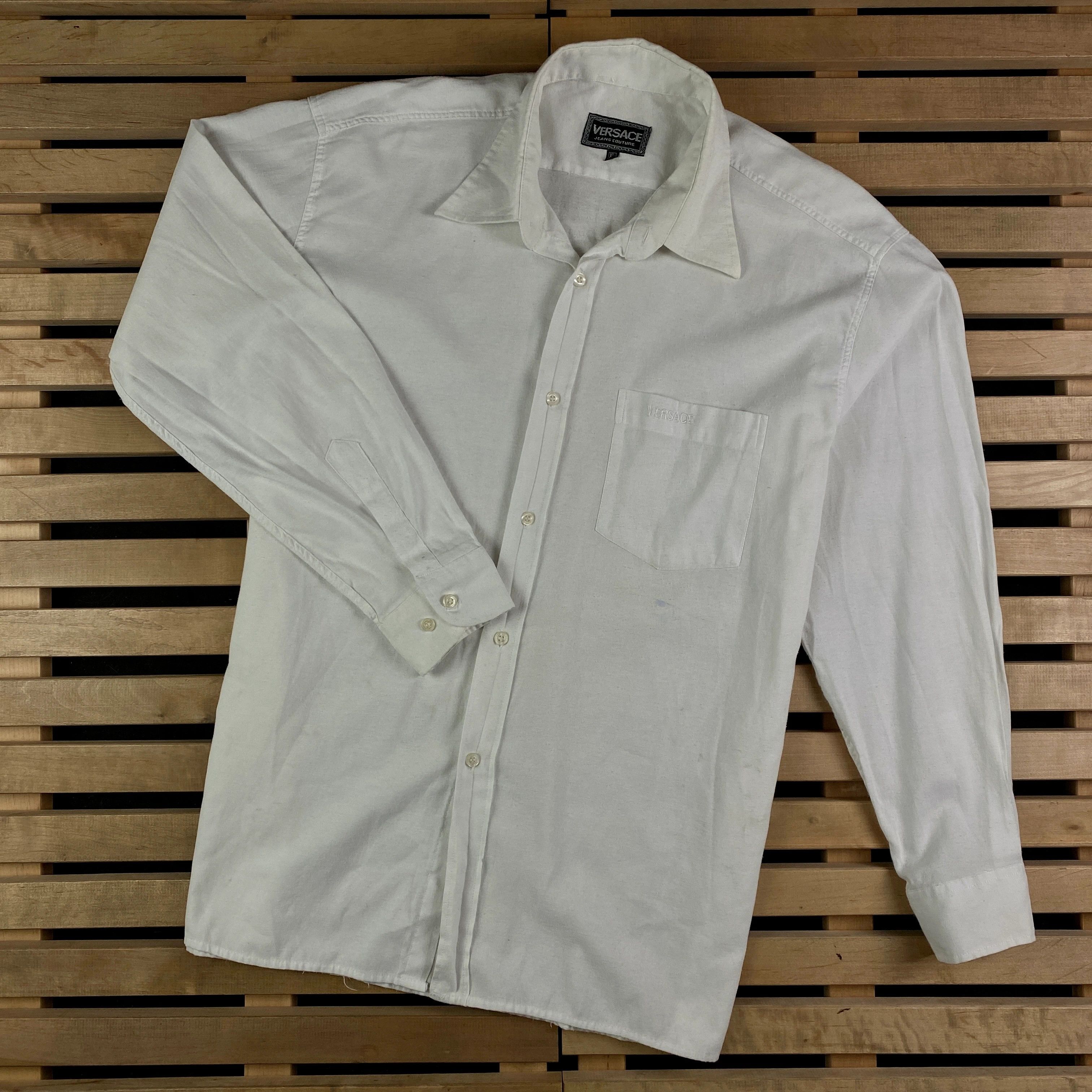 Versace × Vintage Mens Shirt Long Sleeve Versace Jeans Couture Size XL Size US XL / EU 56 / 4 - 1 Thumbnail