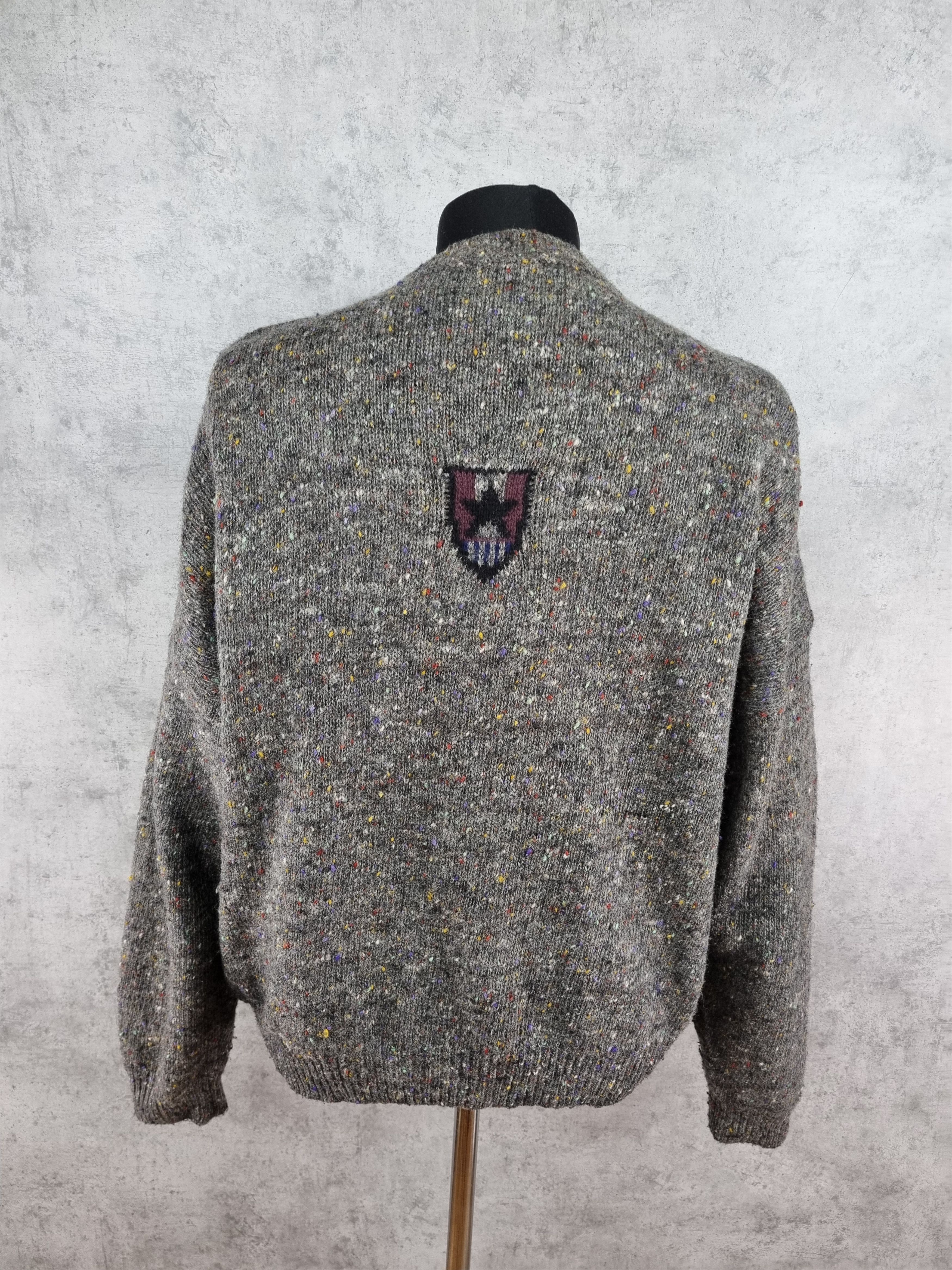 Designer 80s Nanibon Pilots Knitted Italian Wool Sweater Size US L / EU 52-54 / 3 - 6 Thumbnail