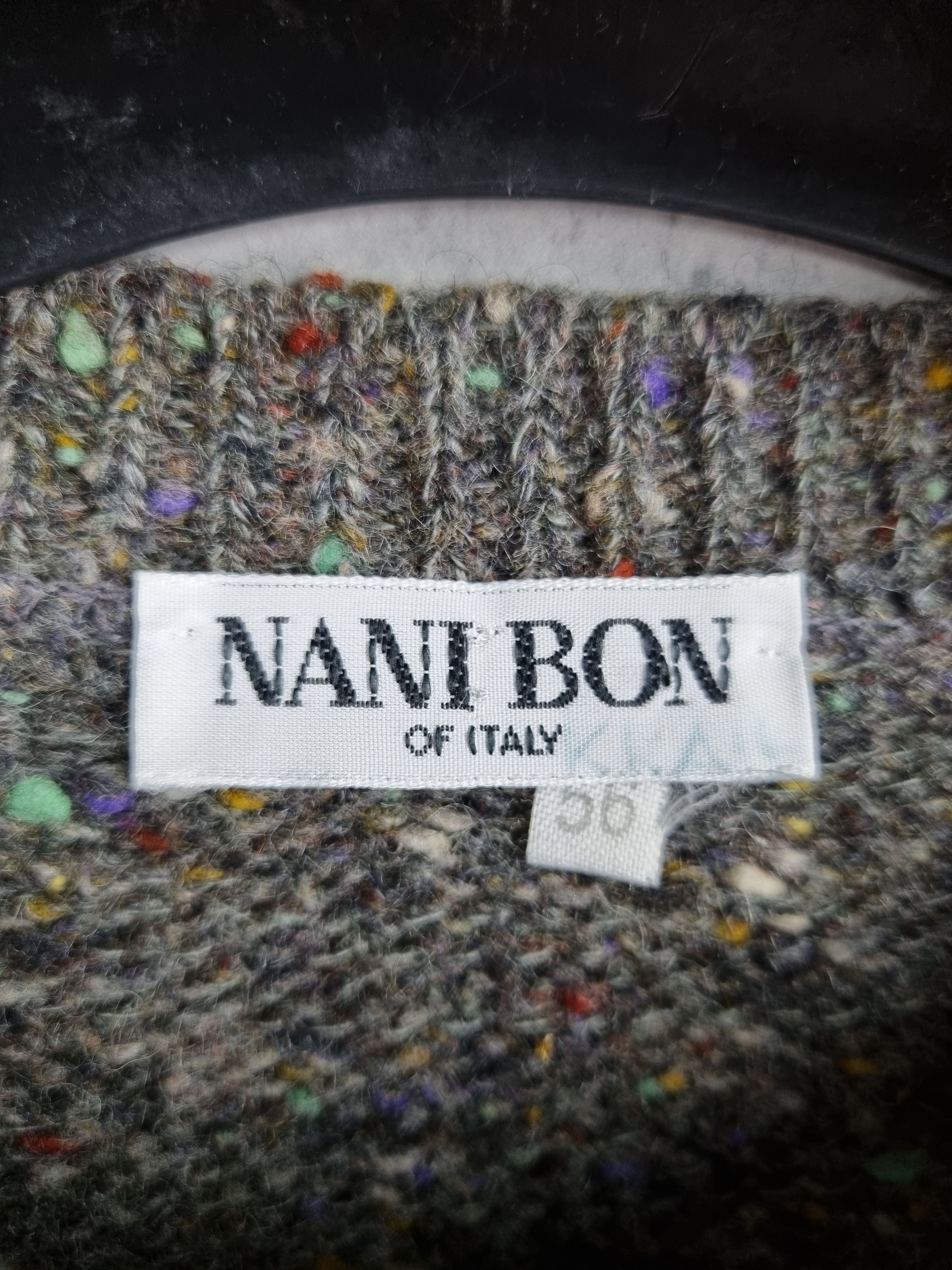 Designer 80s Nanibon Pilots Knitted Italian Wool Sweater Size US L / EU 52-54 / 3 - 5 Thumbnail