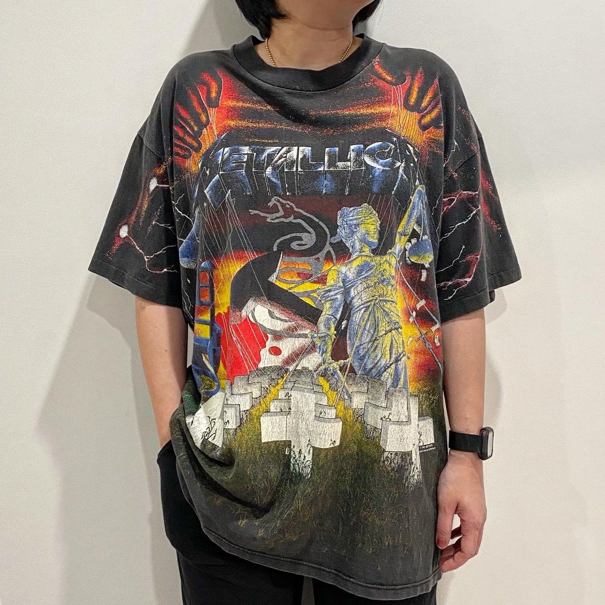 Vintage 1994 Metallica All Over Print – Rare Pushead Design