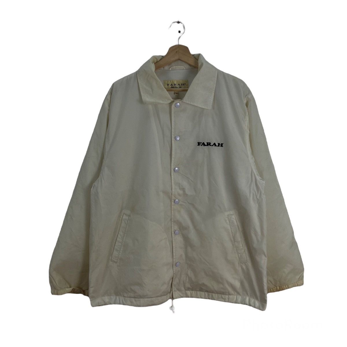 Farah VINTAGE FARAH SINCE 1920 USA BUTTON JACKET BIG LOGO Size US L / EU 52-54 / 3 - 1 Thumbnail