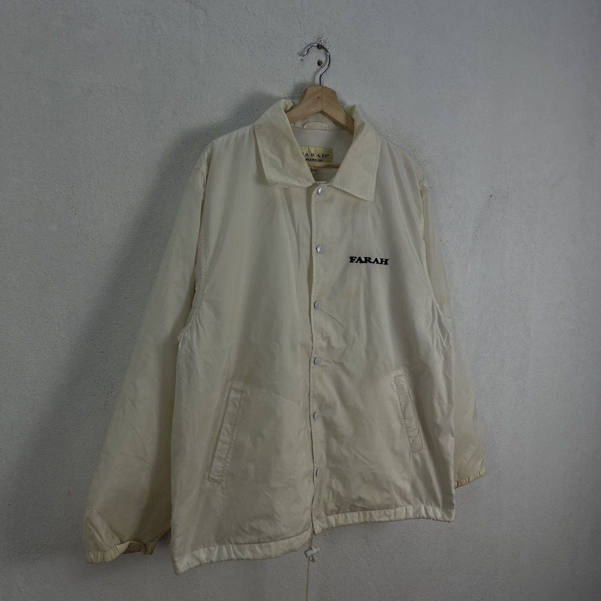 Farah VINTAGE FARAH SINCE 1920 USA BUTTON JACKET BIG LOGO Size US L / EU 52-54 / 3 - 2 Thumbnail