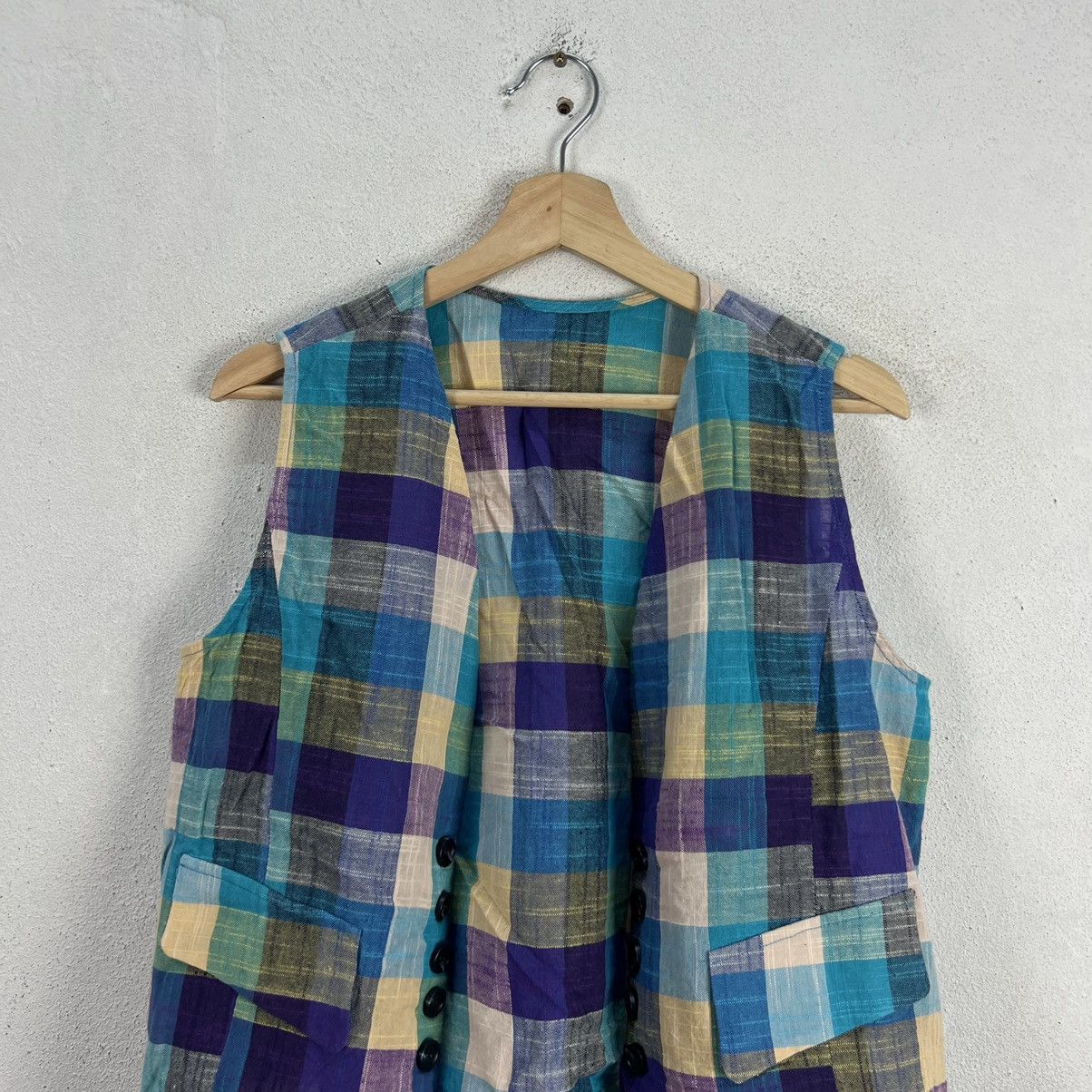 Japanese Brand VINTAGE VEST RARE TARTAN DESIGN FASHION MESSAGE Size US M / EU 48-50 / 2 - 3 Thumbnail
