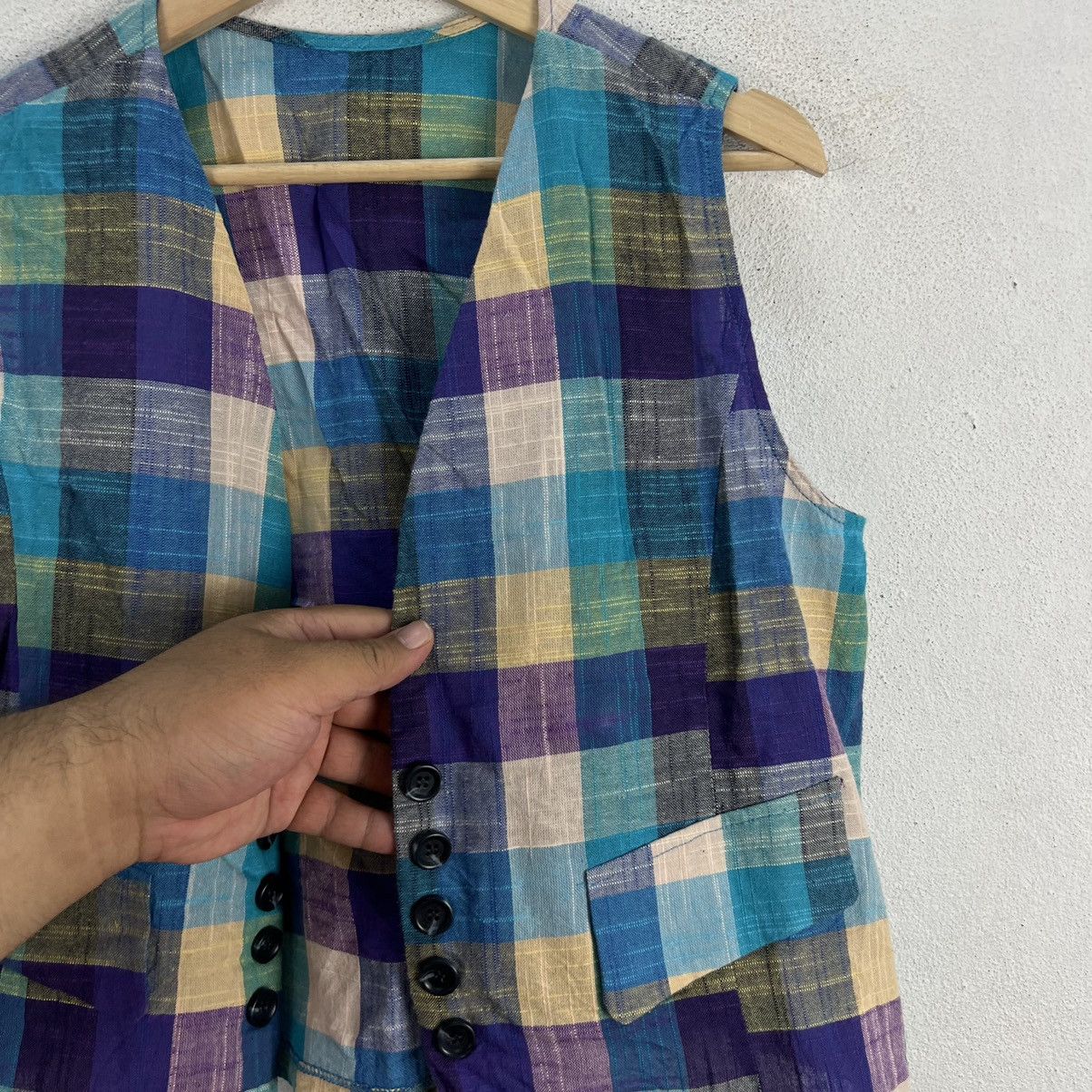 Japanese Brand VINTAGE VEST RARE TARTAN DESIGN FASHION MESSAGE Size US M / EU 48-50 / 2 - 4 Thumbnail