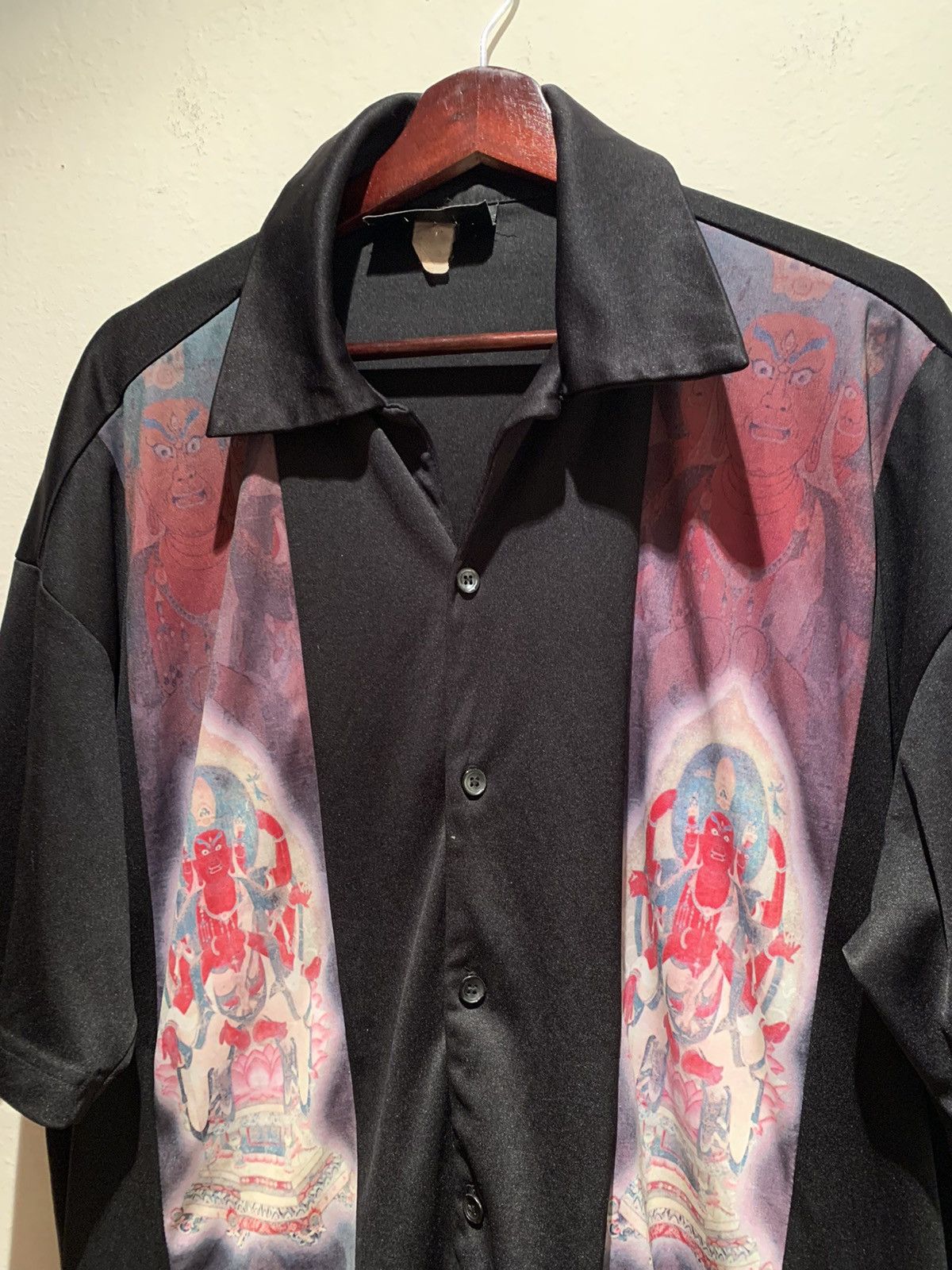 Vintage *RARE* Vintage Shiva The Destroyer Bowling Shirt Size US L / EU 52-54 / 3 - 2 Thumbnail