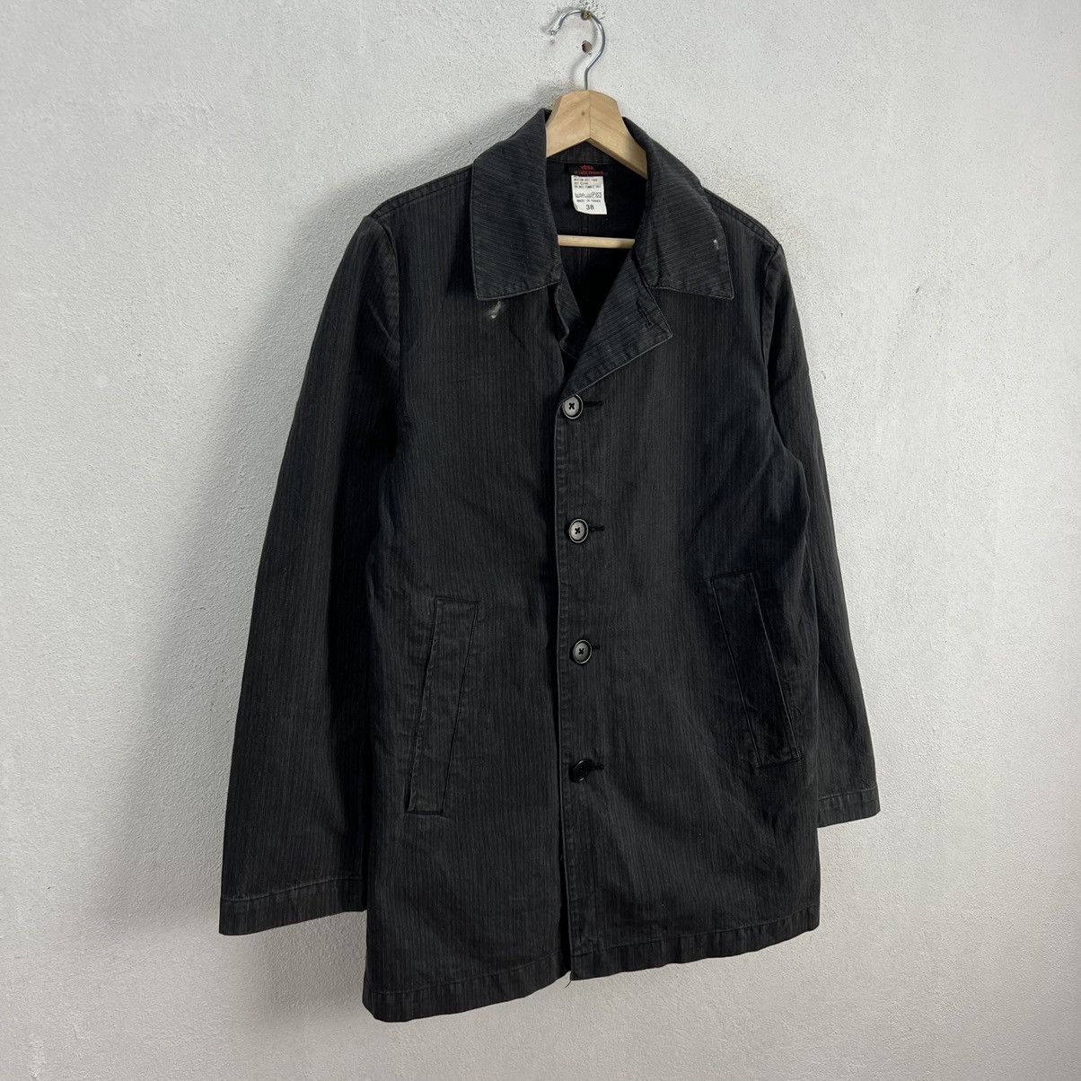 Japanese Brand VINTAGE HIKORY CHORE JACKET VETRA LE LUDE FRANFE STRIPED Size US M / EU 48-50 / 2 - 2 Thumbnail