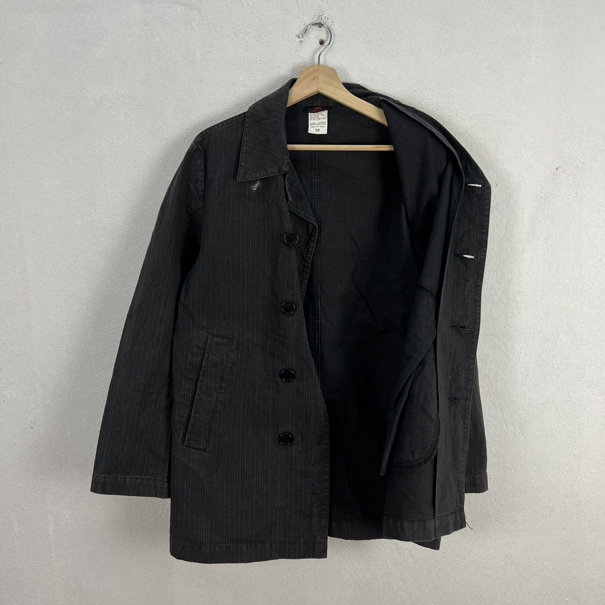 Japanese Brand VINTAGE HIKORY CHORE JACKET VETRA LE LUDE FRANFE STRIPED Size US M / EU 48-50 / 2 - 9 Thumbnail