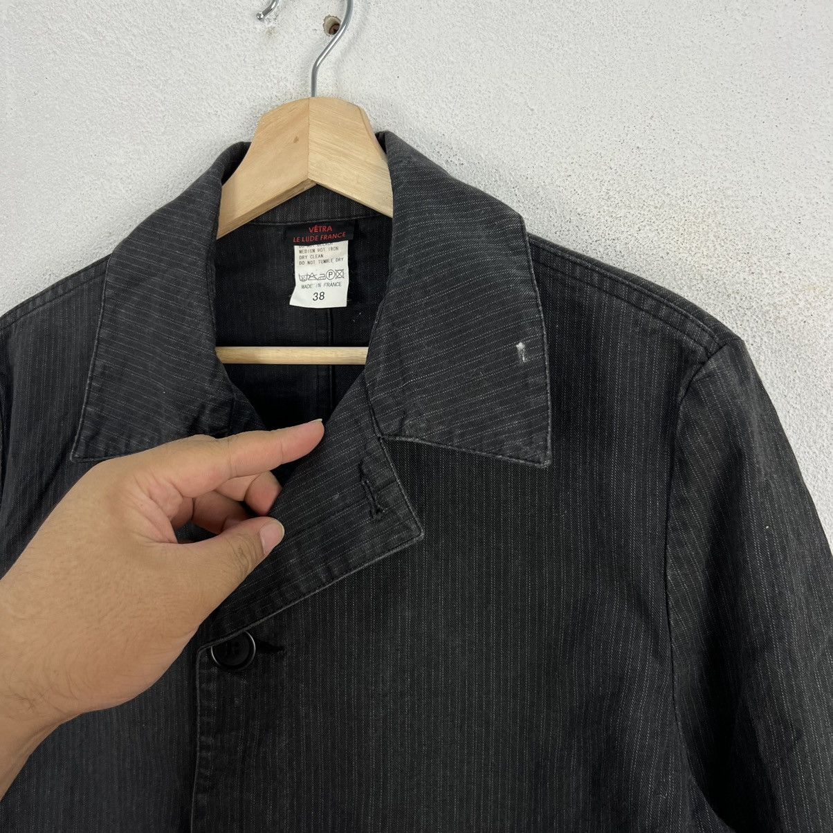 Japanese Brand VINTAGE HIKORY CHORE JACKET VETRA LE LUDE FRANFE STRIPED Size US M / EU 48-50 / 2 - 6 Thumbnail