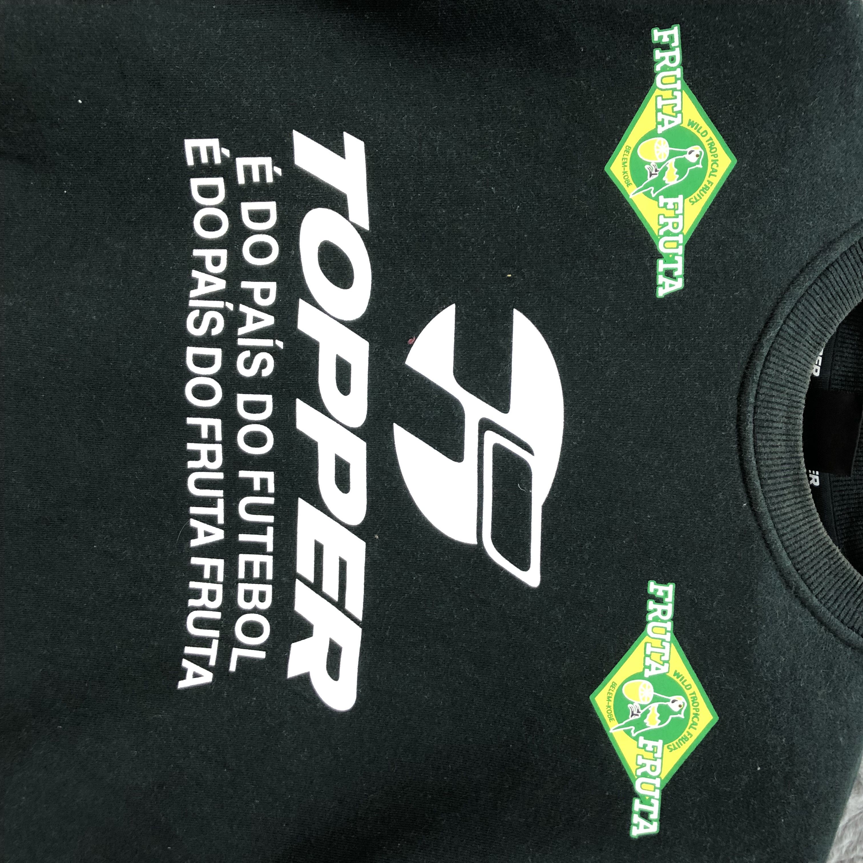 Japanese Brand Brazil Topper Fruta Fruta Big Logo Sweatshirts #4573-159 Size US L / EU 52-54 / 3 - 3 Thumbnail