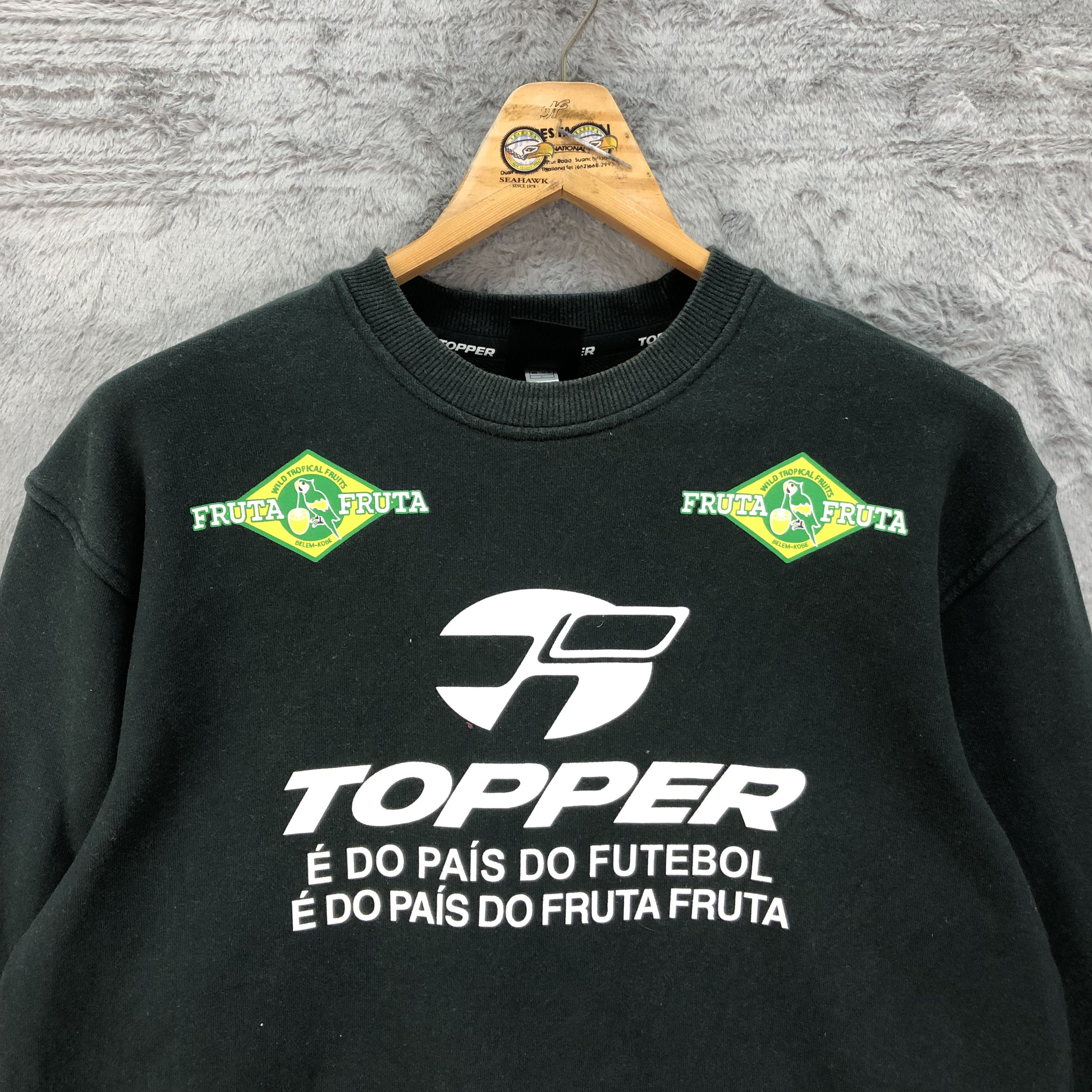 Japanese Brand Brazil Topper Fruta Fruta Big Logo Sweatshirts #4573-159 Size US L / EU 52-54 / 3 - 2 Thumbnail