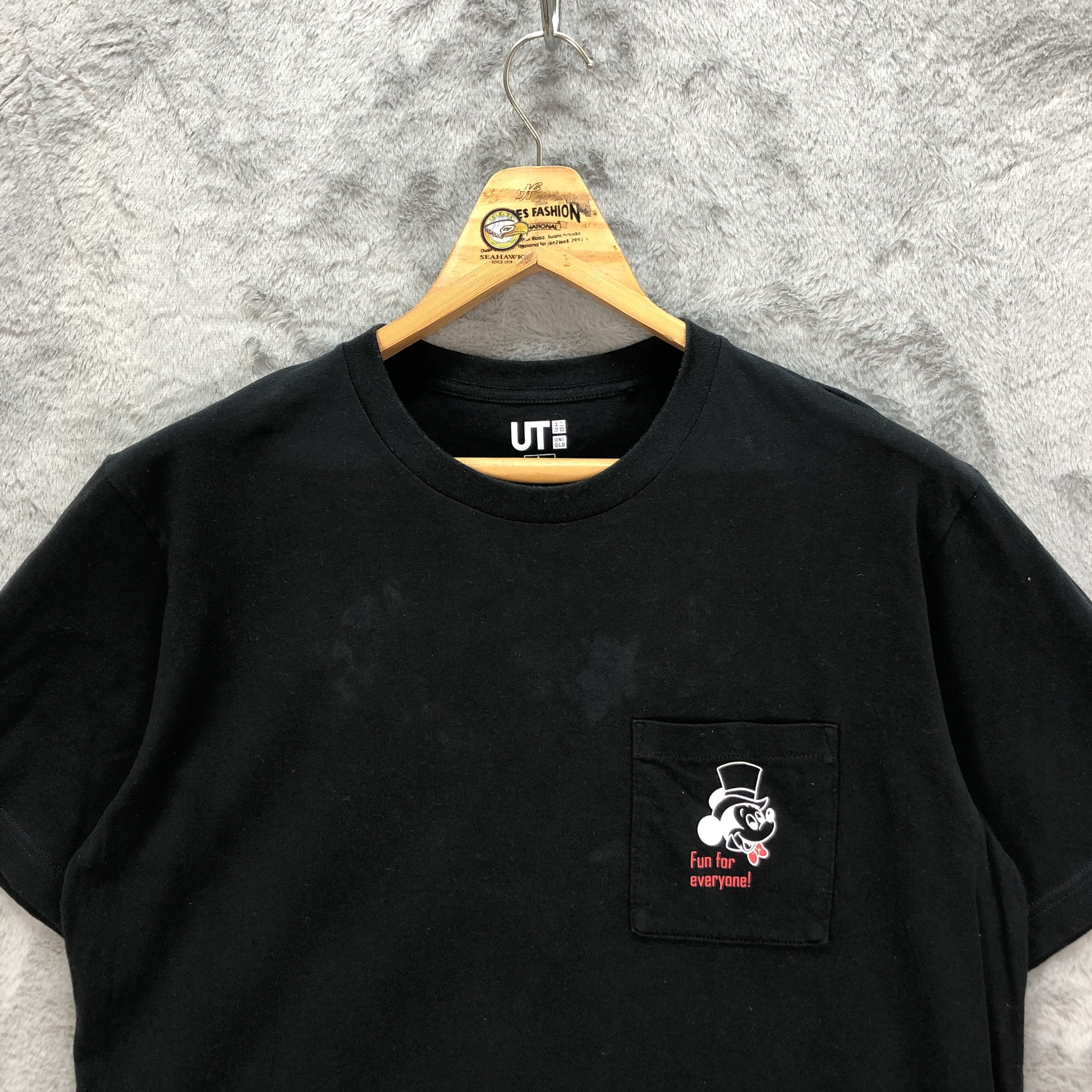 Disney Uniqlo X Disney Mickey Mouse Single Pocket Tees #5447-191 Size US L / EU 52-54 / 3 - 4 Thumbnail