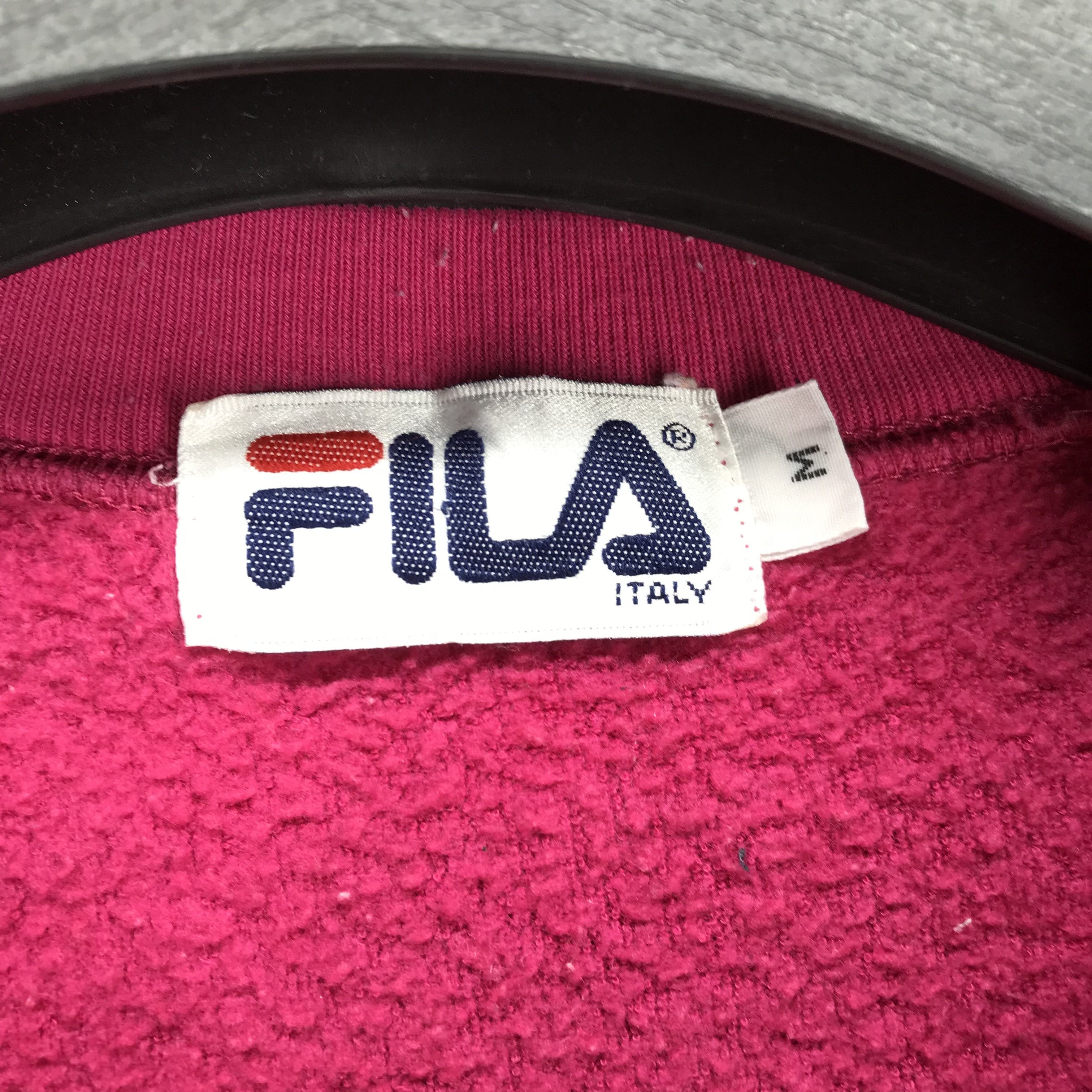 Fila Vintage Fila Embroidery Big Logo Pink Sweatshirts #1691-66 Size US M / EU 48-50 / 2 - 6 Thumbnail