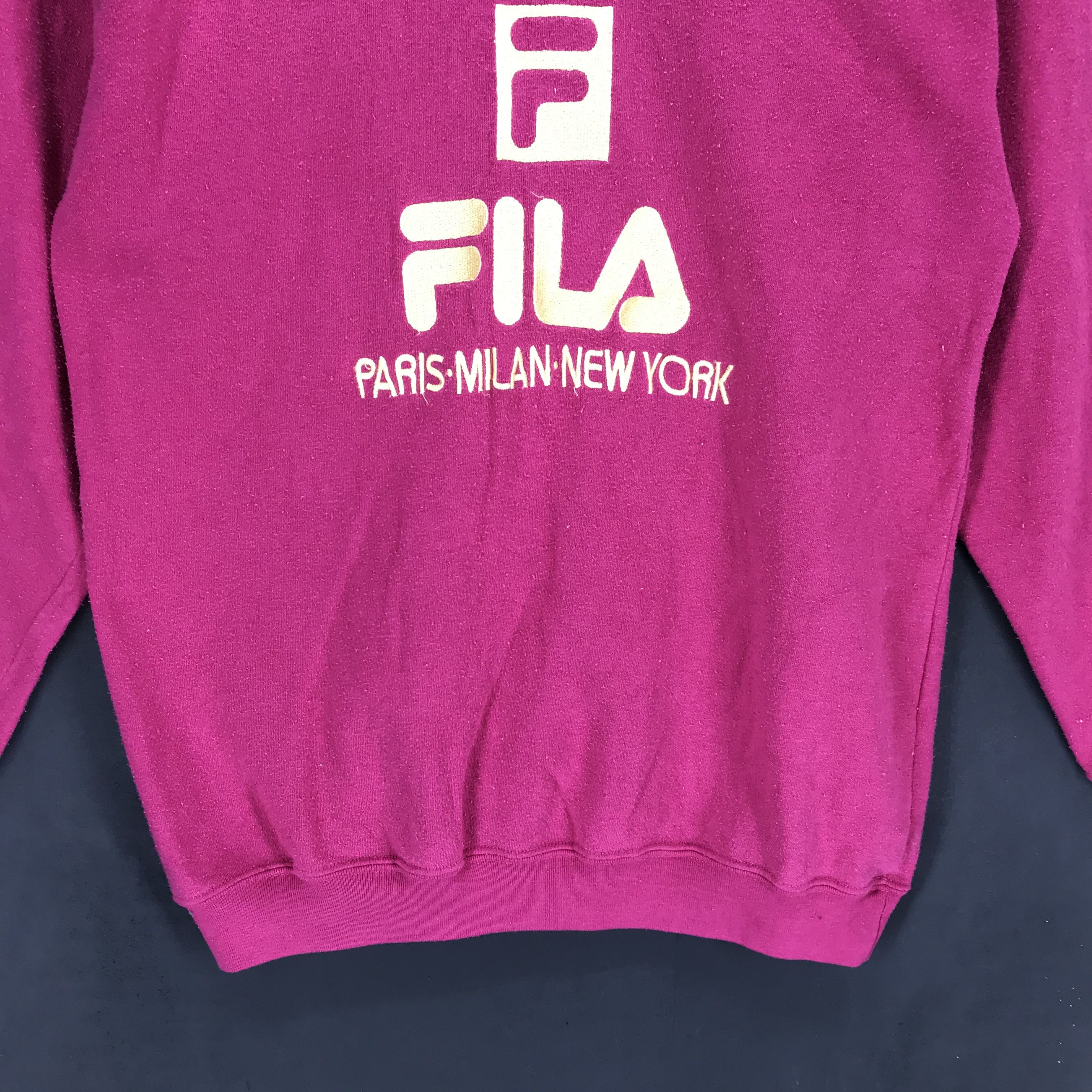 Fila Vintage Fila Embroidery Big Logo Pink Sweatshirts #1691-66 Size US M / EU 48-50 / 2 - 4 Thumbnail