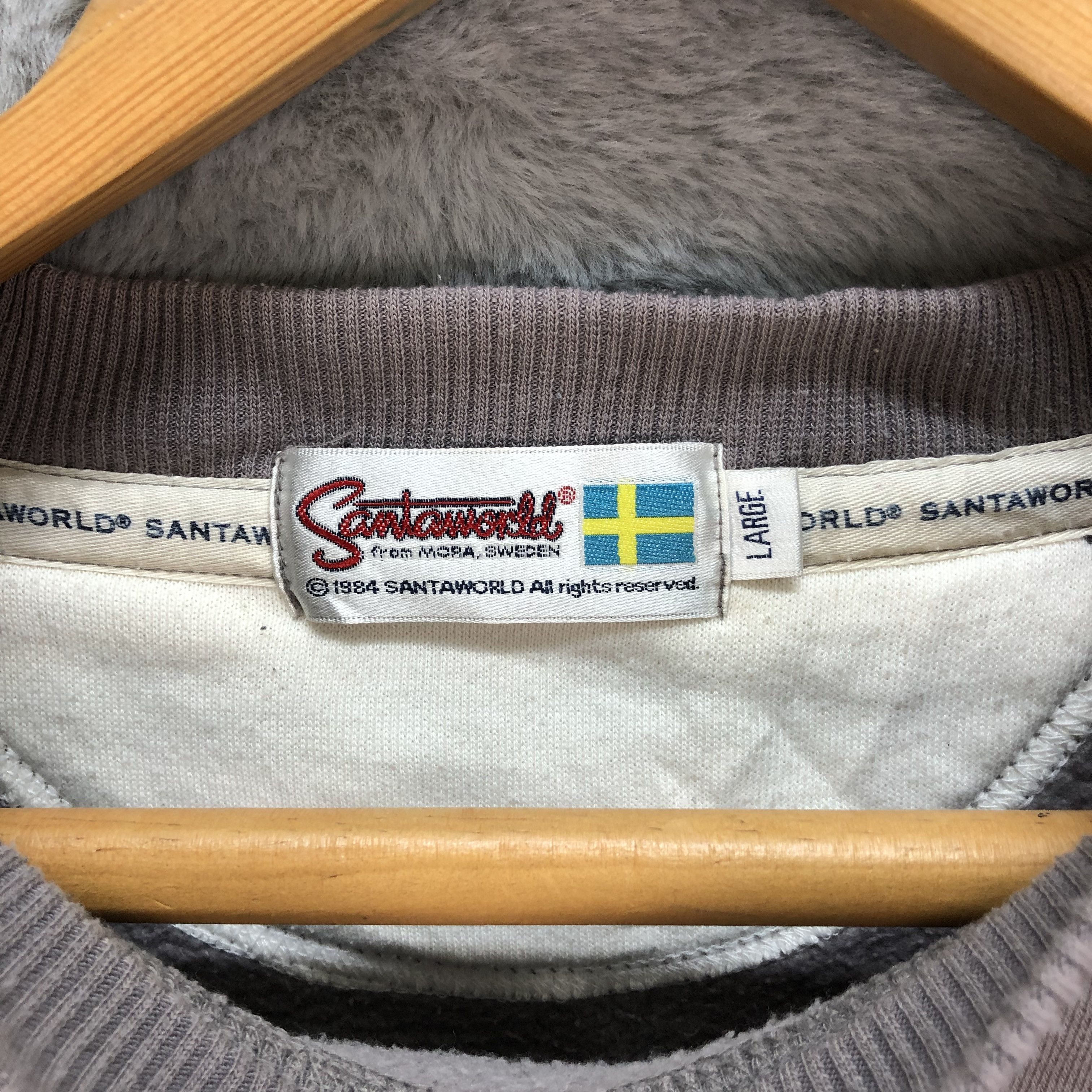 Japanese Brand Santa World Big Logo Sweatshirts #5442-190 Size US L / EU 52-54 / 3 - 11 Thumbnail