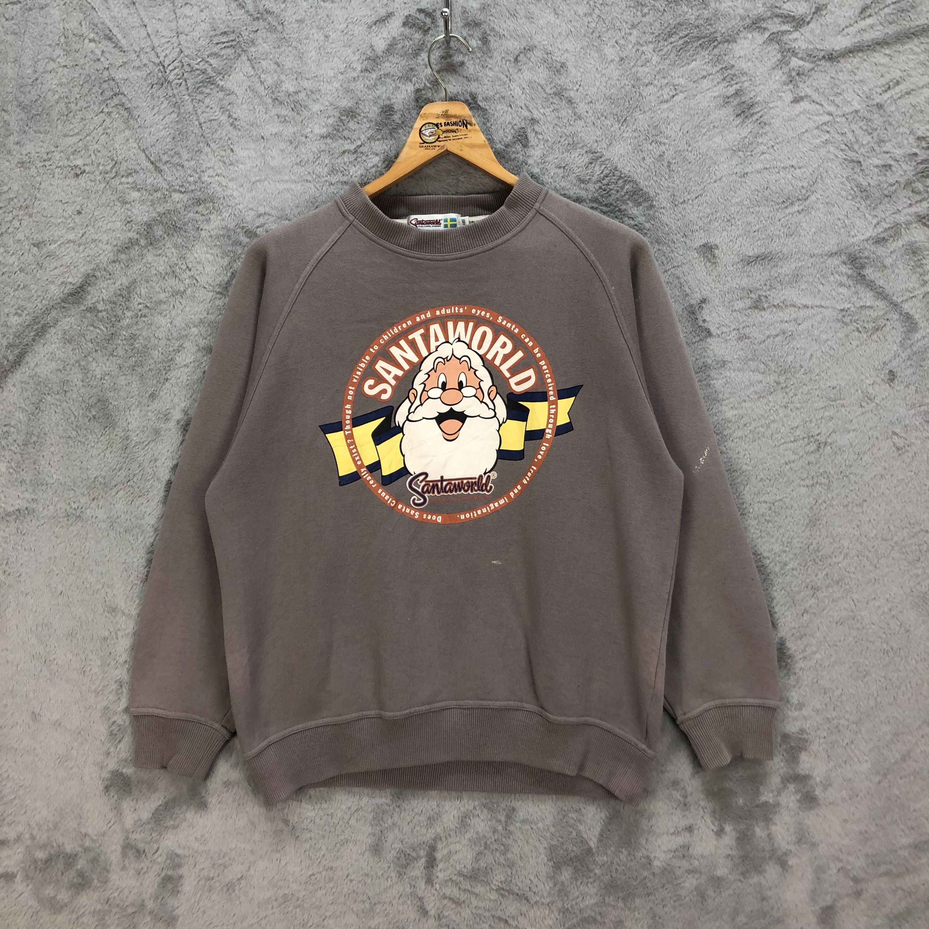 Japanese Brand Santa World Big Logo Sweatshirts #5442-190 Size US L / EU 52-54 / 3 - 1 Thumbnail