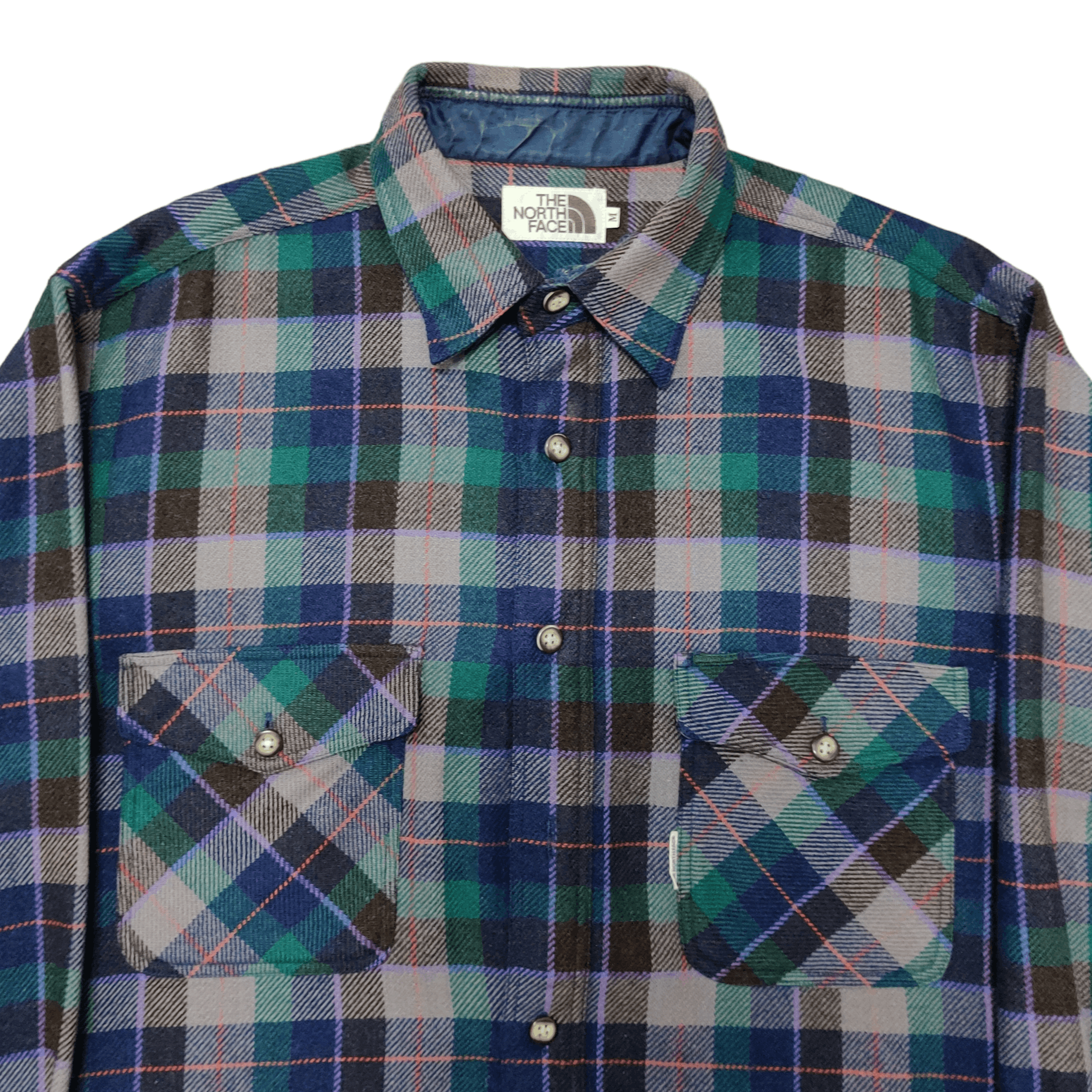 The North Face Vintage The North Face Flannel Wool Button Up Size US M / EU 48-50 / 2 - 2 Thumbnail