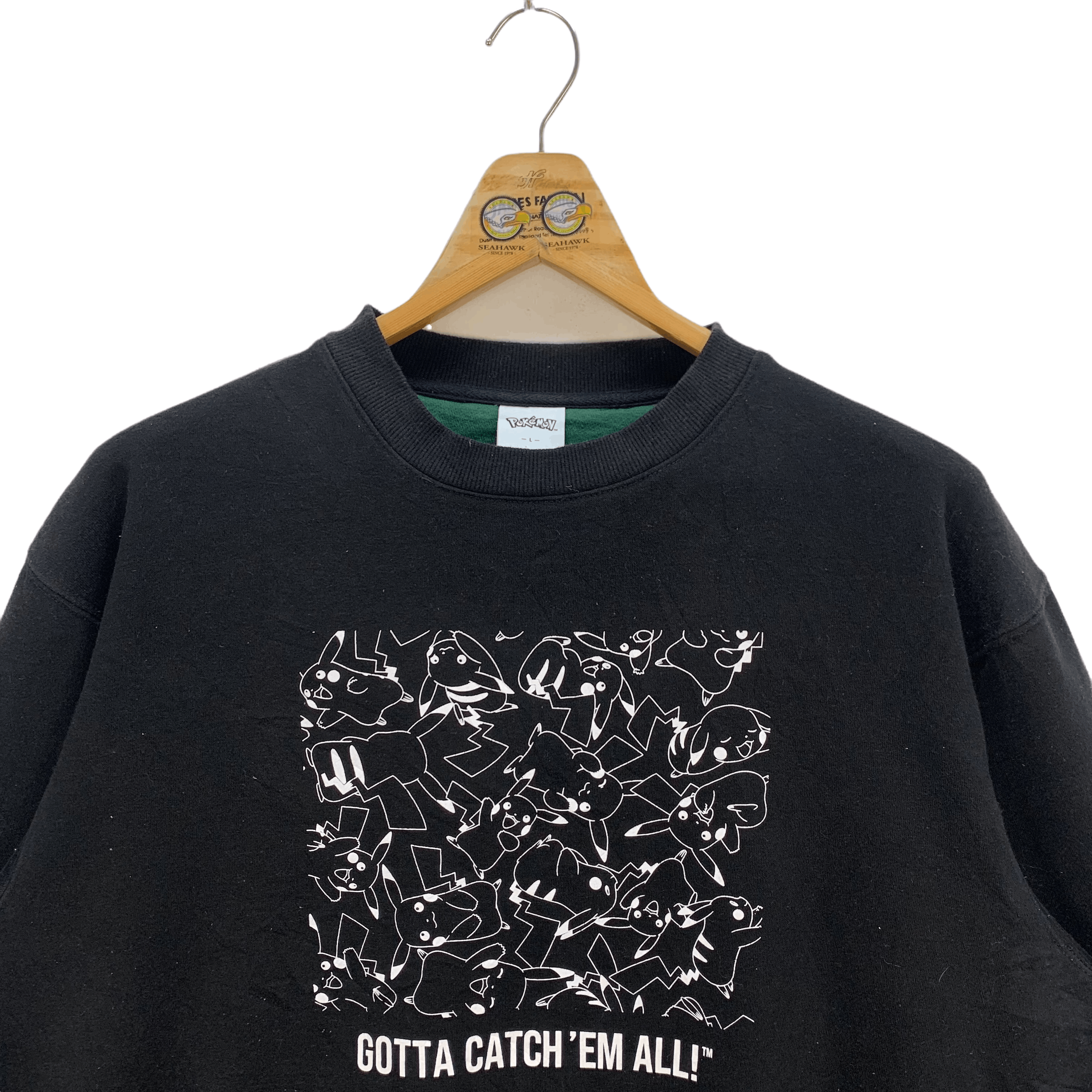 Japanese Brand Pokemon Pikachu Gotta Catch'Em All Sweatshirts #4076-141 Size US L / EU 52-54 / 3 - 2 Thumbnail
