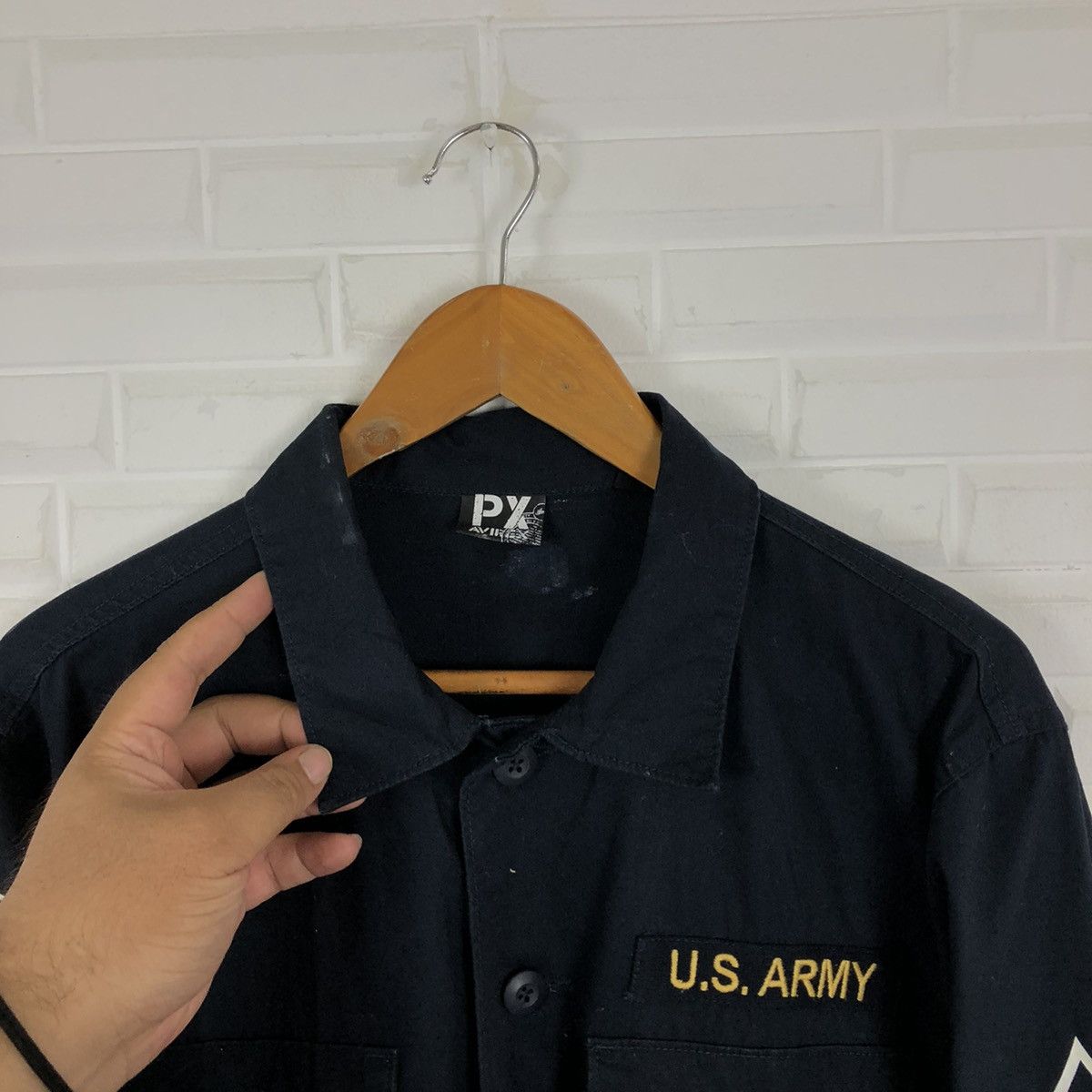 Avirex PX AVIREX SHIRT BUTTON UPS WORKERS WEAR BIG LOGO MILITARY Size US L / EU 52-54 / 3 - 7 Thumbnail