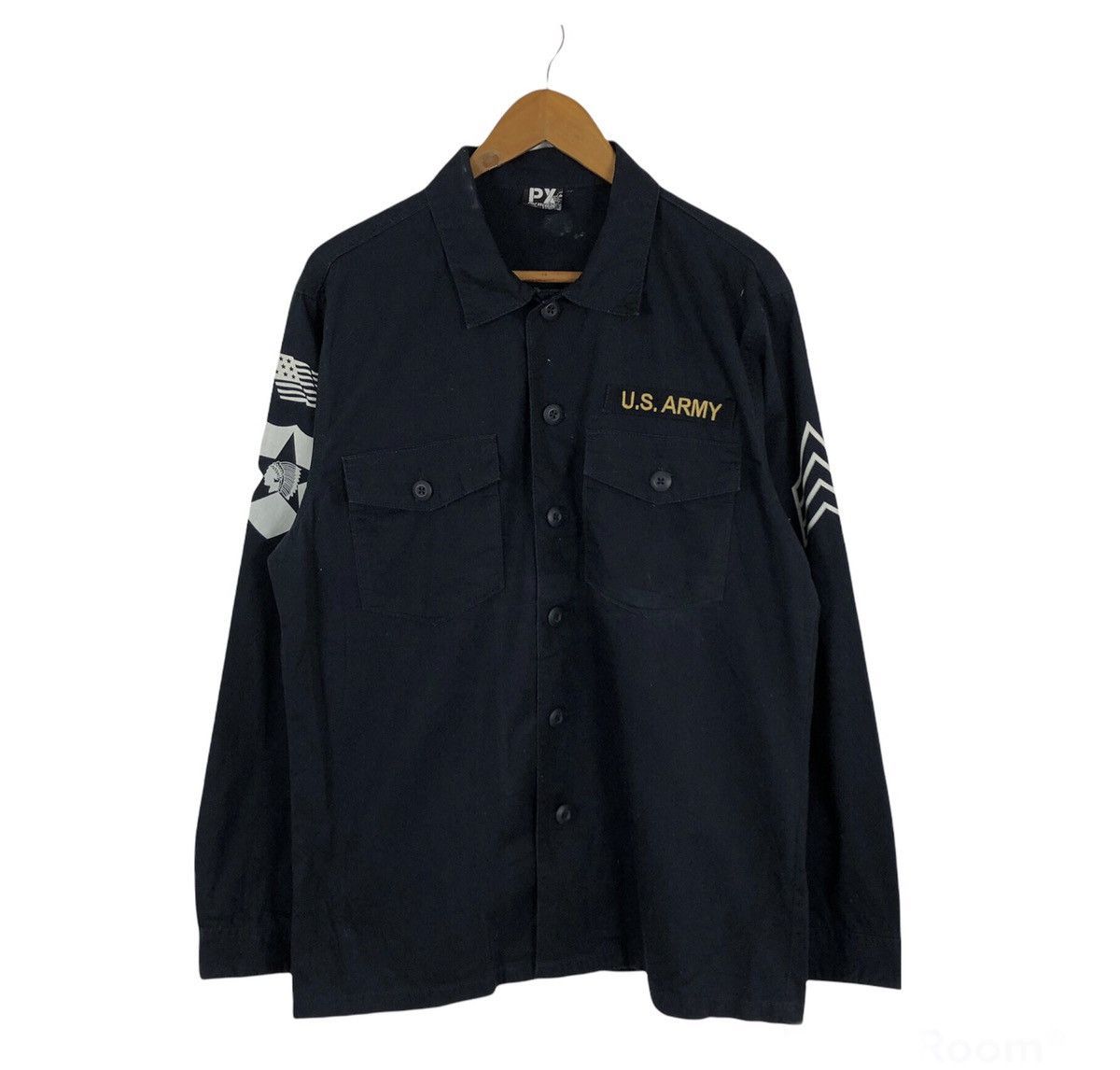 Avirex PX AVIREX SHIRT BUTTON UPS WORKERS WEAR BIG LOGO MILITARY Size US L / EU 52-54 / 3 - 1 Thumbnail
