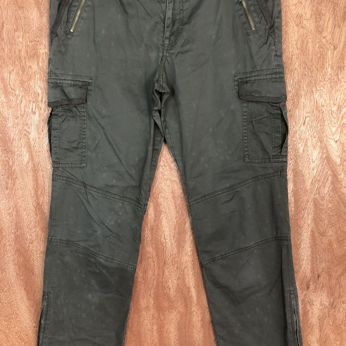 Faded Glory DLL Comme Ca Du Mode Green Cargo Pants #2111 Size 32" / US 10 / IT 46 - 4 Thumbnail