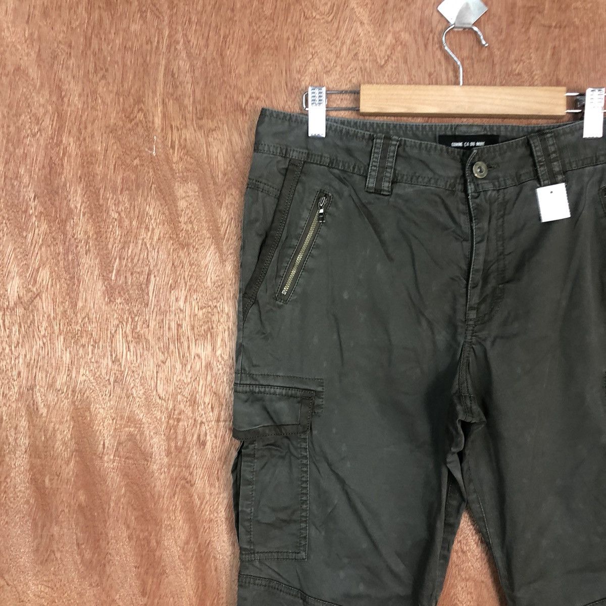 Faded Glory DLL Comme Ca Du Mode Green Cargo Pants #2111 Size 32" / US 10 / IT 46 - 6 Thumbnail