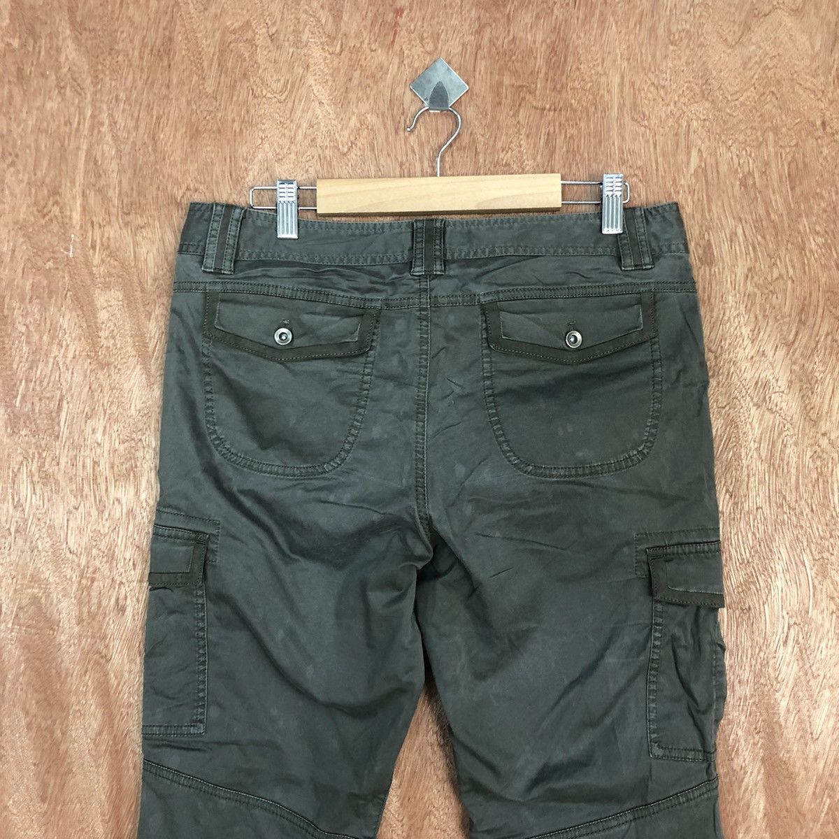 Faded Glory DLL Comme Ca Du Mode Green Cargo Pants #2111 Size 32" / US 10 / IT 46 - 11 Thumbnail