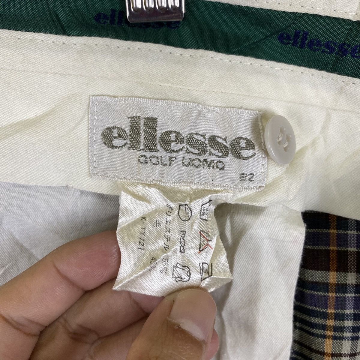 Ellesse × Vintage Vintage ELLESSE Golf Uomo Checkered Tartan Casual Pants Size US 31 - 9 Thumbnail