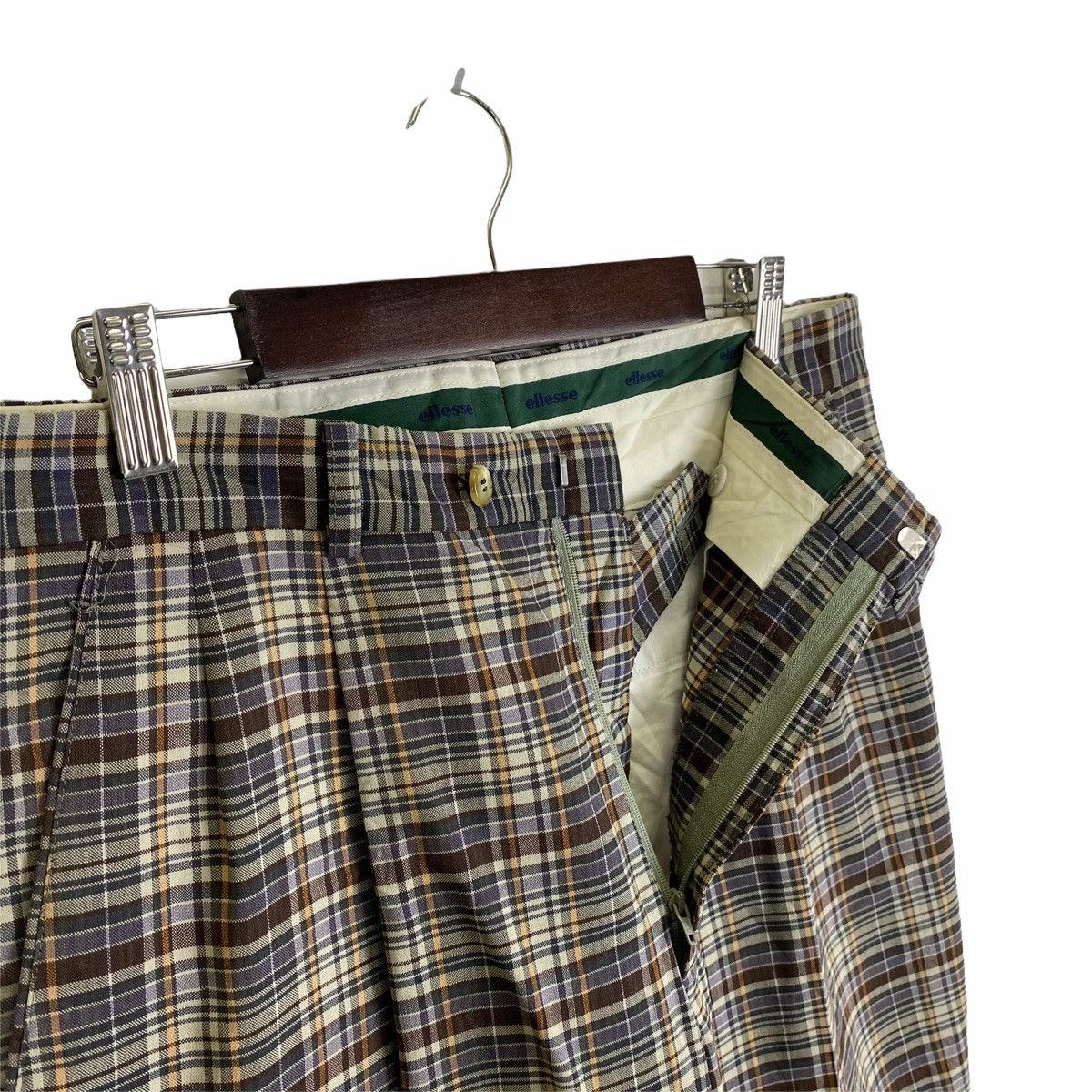 Ellesse × Vintage Vintage ELLESSE Golf Uomo Checkered Tartan Casual Pants Size US 31 - 8 Thumbnail