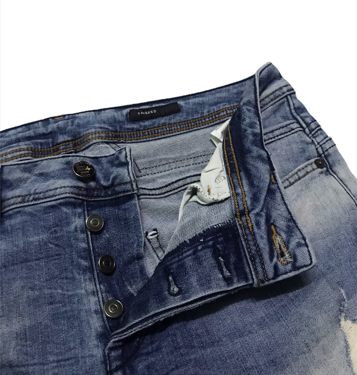 Zara Zara distressed style denim jeans Size US 32 / EU 48 - 2 Thumbnail