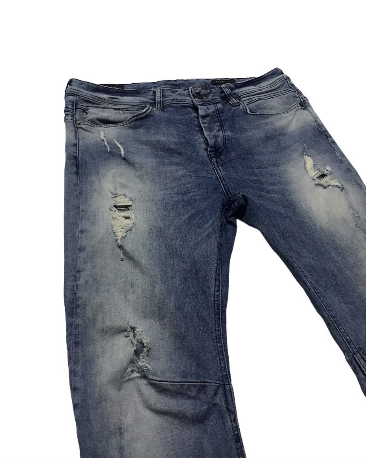 Zara Zara distressed style denim jeans Size US 32 / EU 48 - 4 Thumbnail