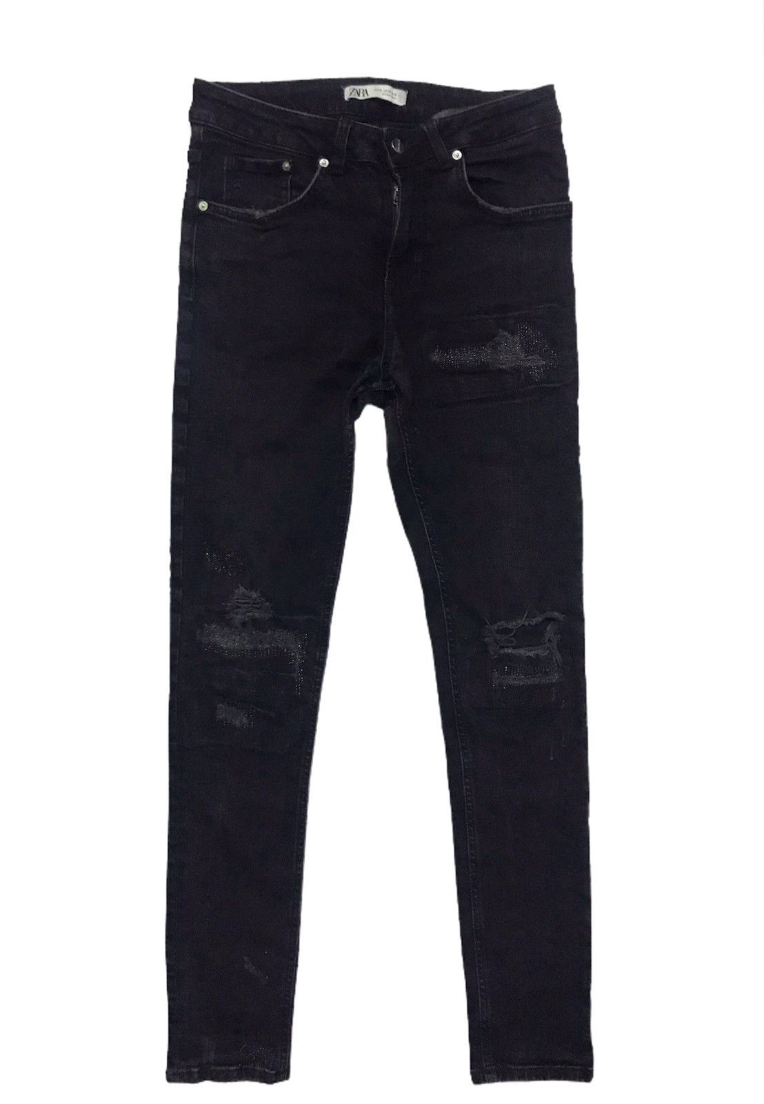 Zara Zara distressed style denim jeans Size US 29 - 1 Thumbnail