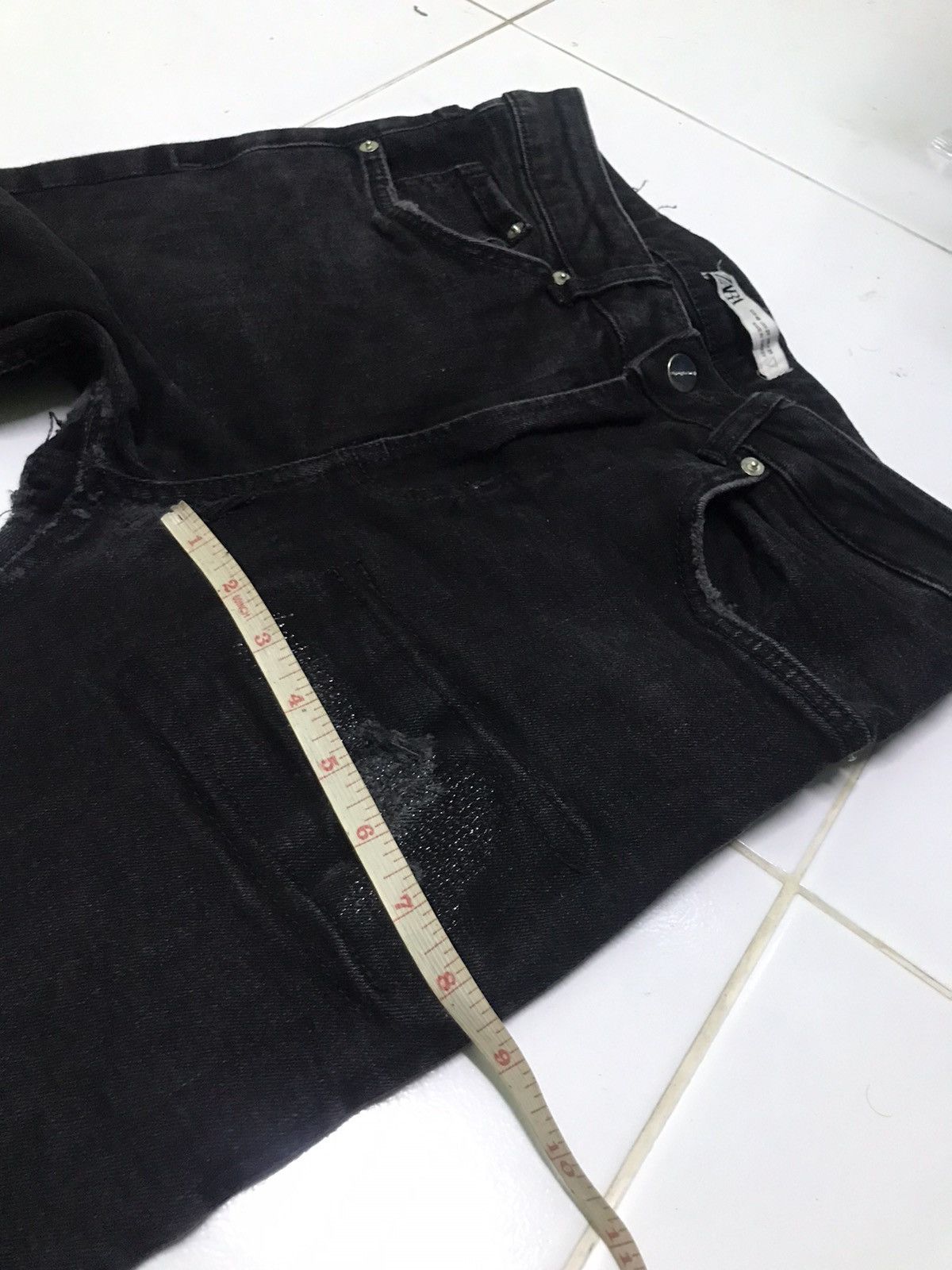 Zara Zara distressed style denim jeans Size US 29 - 10 Thumbnail