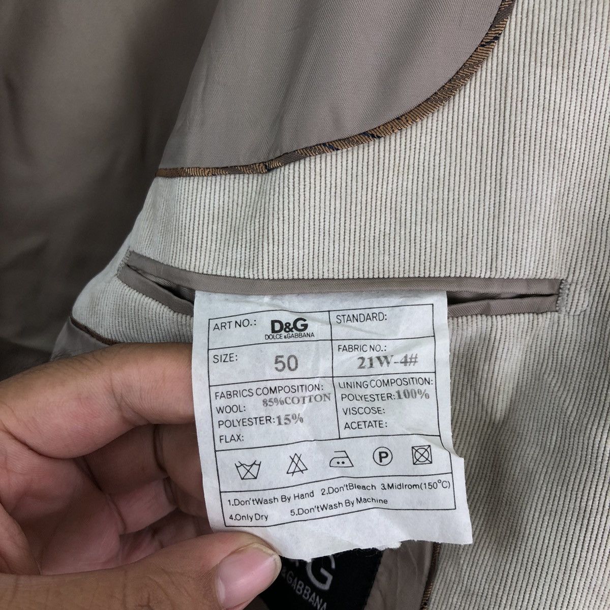 Dolce & Gabbana Dolce & Gabbana Corduroy Coat Size US M / EU 48-50 / 2 - 9 Thumbnail