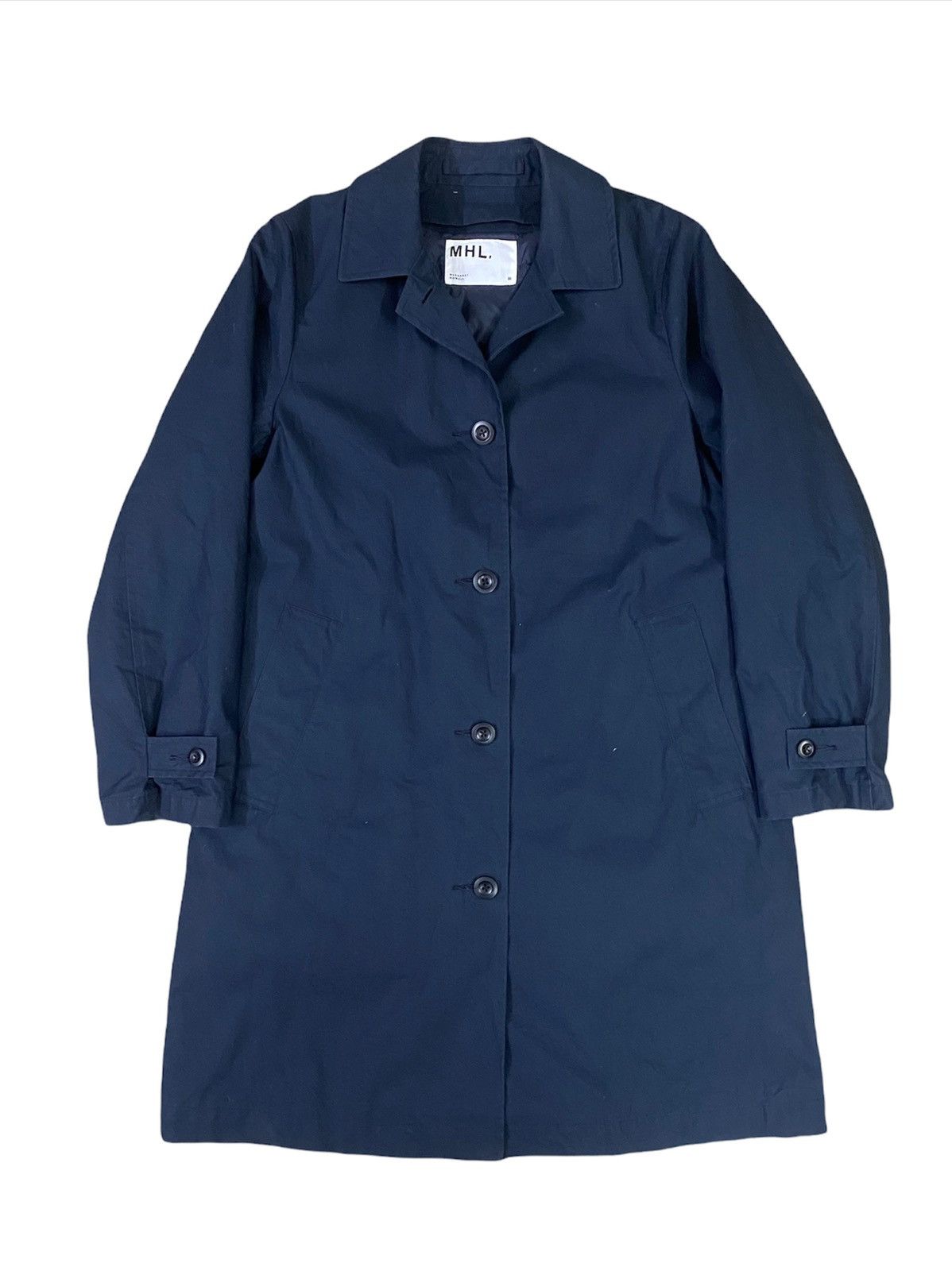 Margaret Howell MHL Black Trench Long Coat Light Puffer Jacket Size US M / EU 48-50 / 2 - 4 Thumbnail