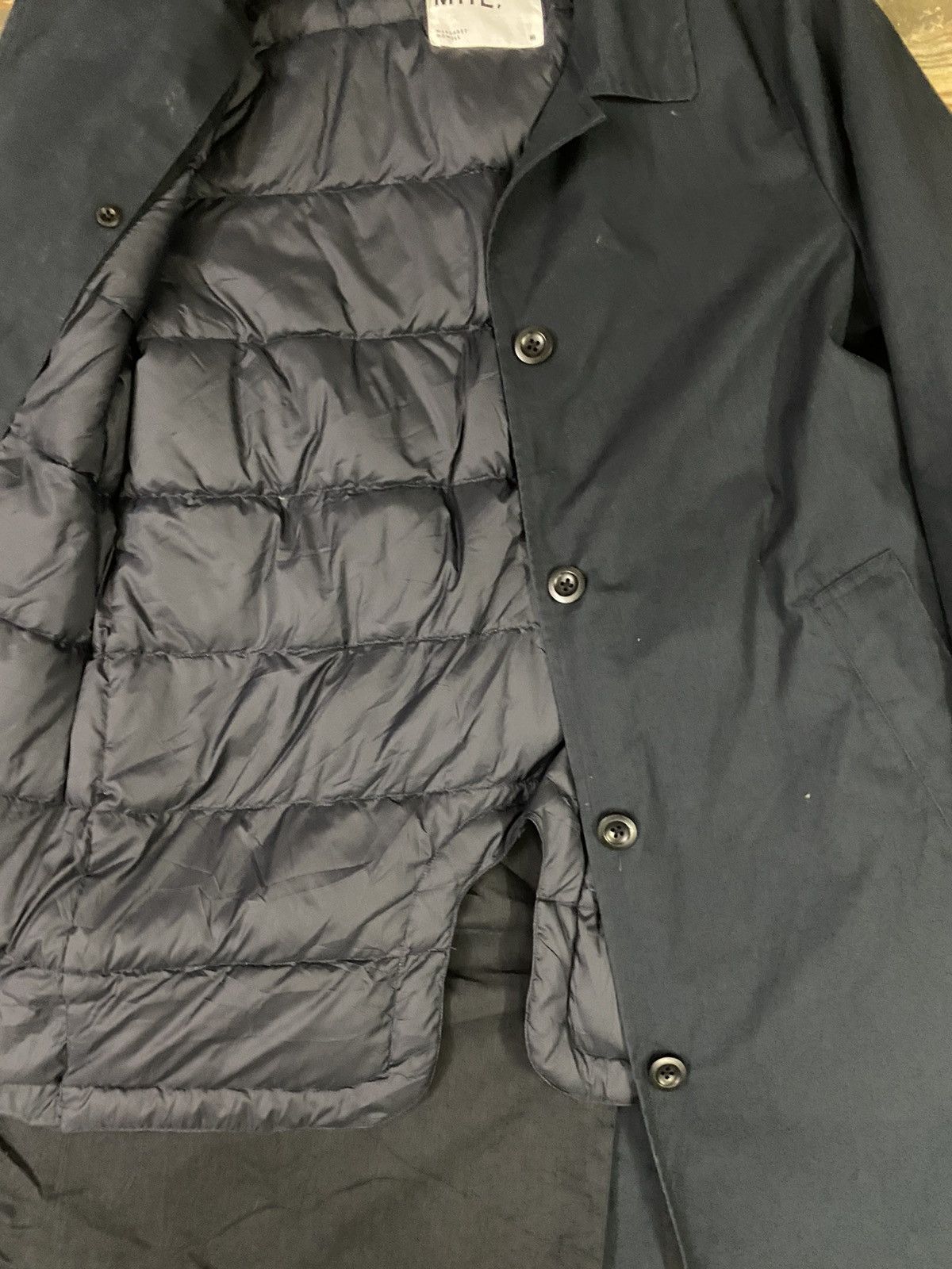 Margaret Howell MHL Black Trench Long Coat Light Puffer Jacket Size US M / EU 48-50 / 2 - 6 Thumbnail