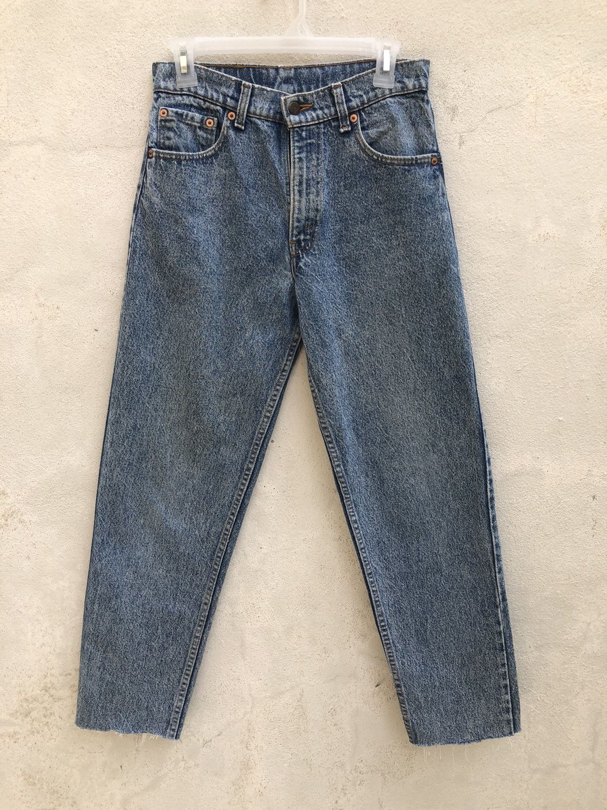 Levi's Vintage 90s Levi’s 550 Acid Wash Denim Cut Off Hem Jeans Size US 29 - 1 Thumbnail