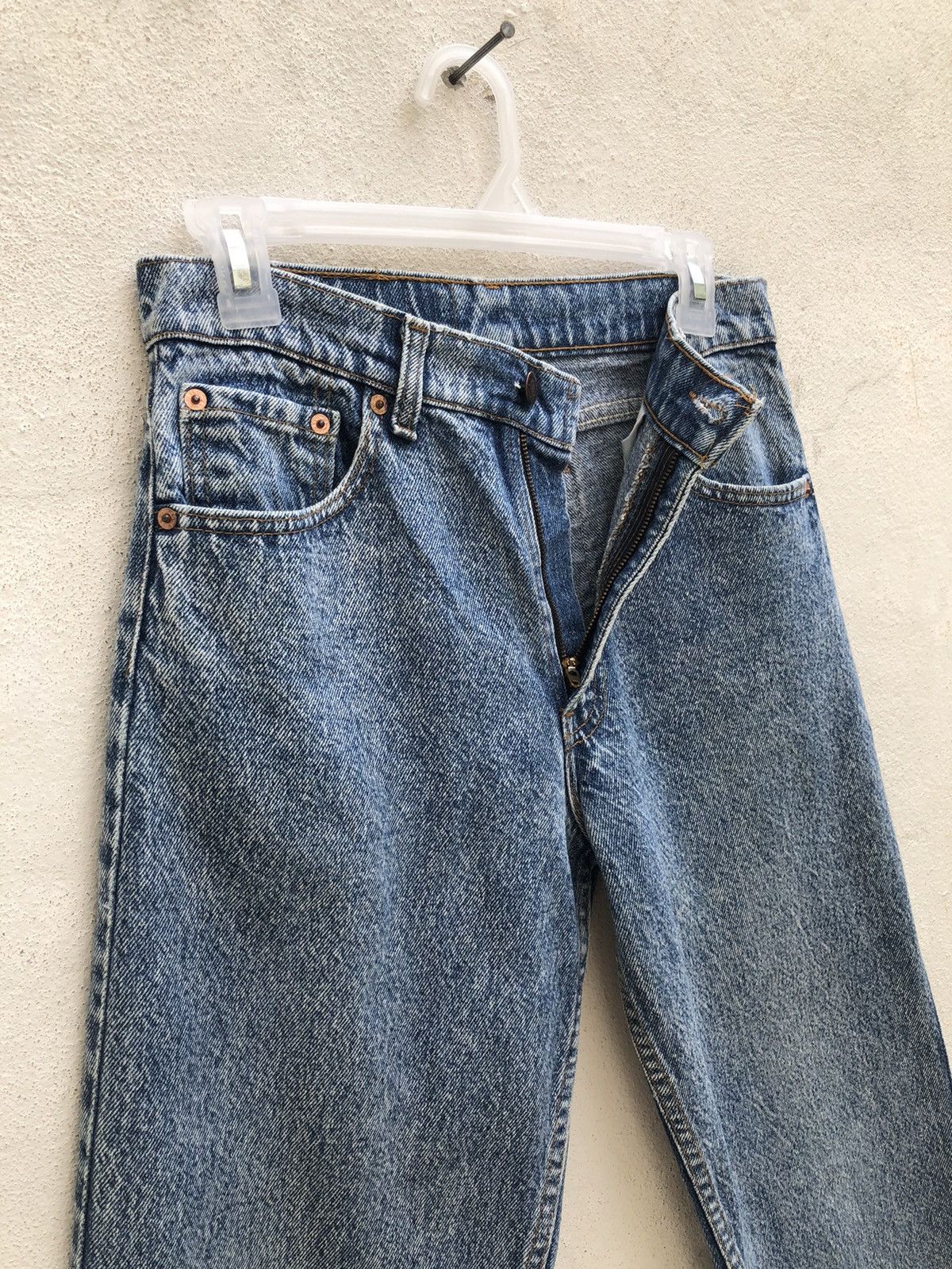 Levi's Vintage 90s Levi’s 550 Acid Wash Denim Cut Off Hem Jeans Size US 29 - 3 Thumbnail