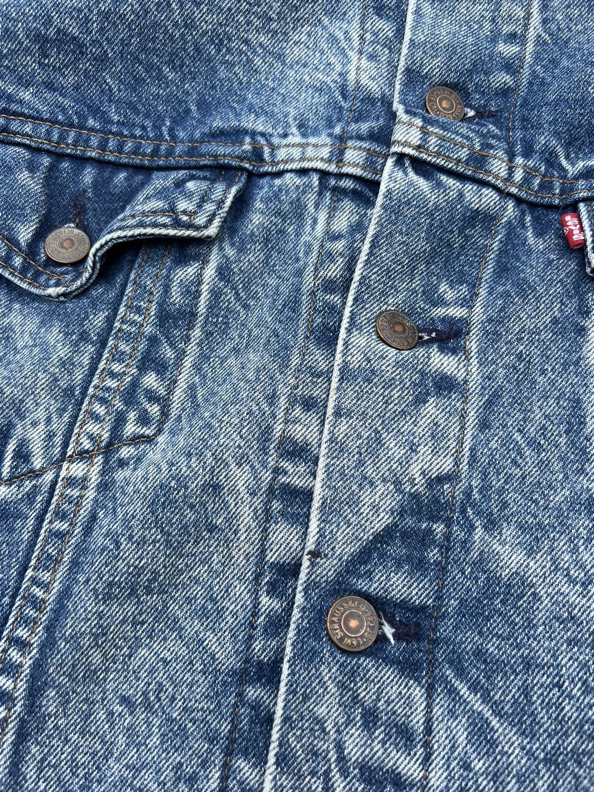 Levi's 80s 90s Levi’s Made in Usa Acid Washed Trucker Denim Jacket Size US L / EU 52-54 / 3 - 5 Thumbnail