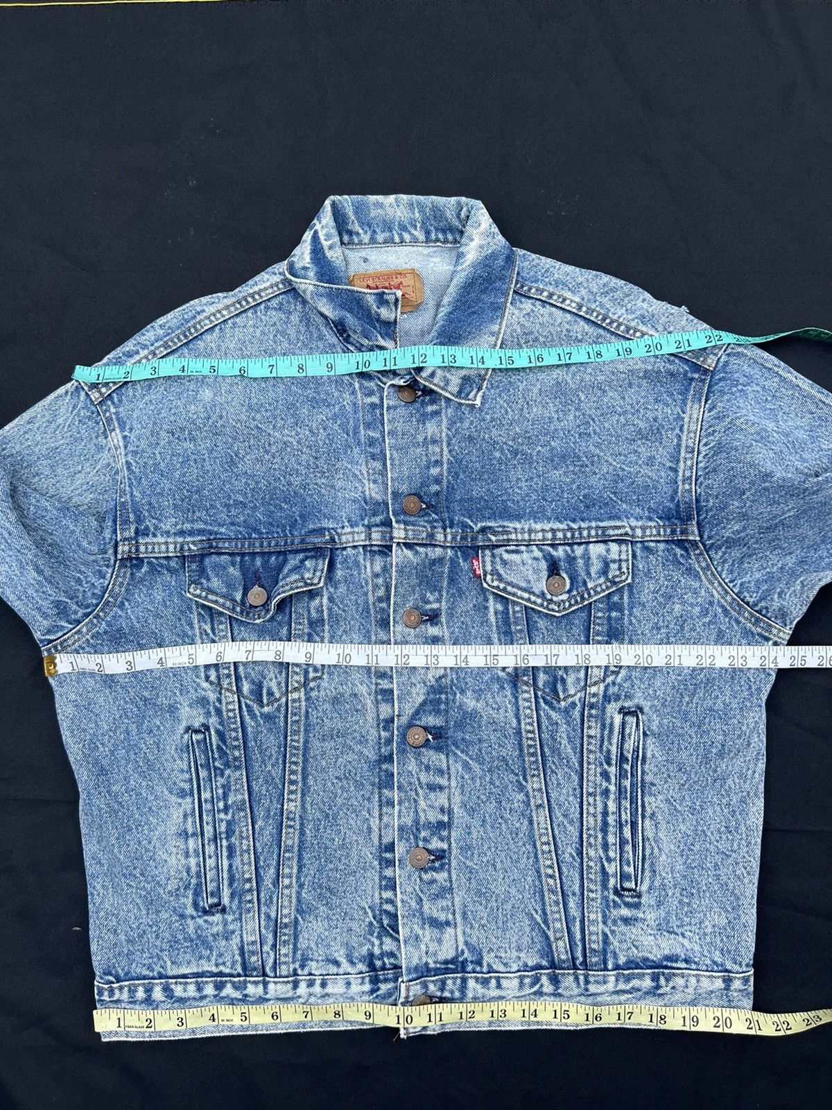 Levi's 80s 90s Levi’s Made in Usa Acid Washed Trucker Denim Jacket Size US L / EU 52-54 / 3 - 2 Thumbnail