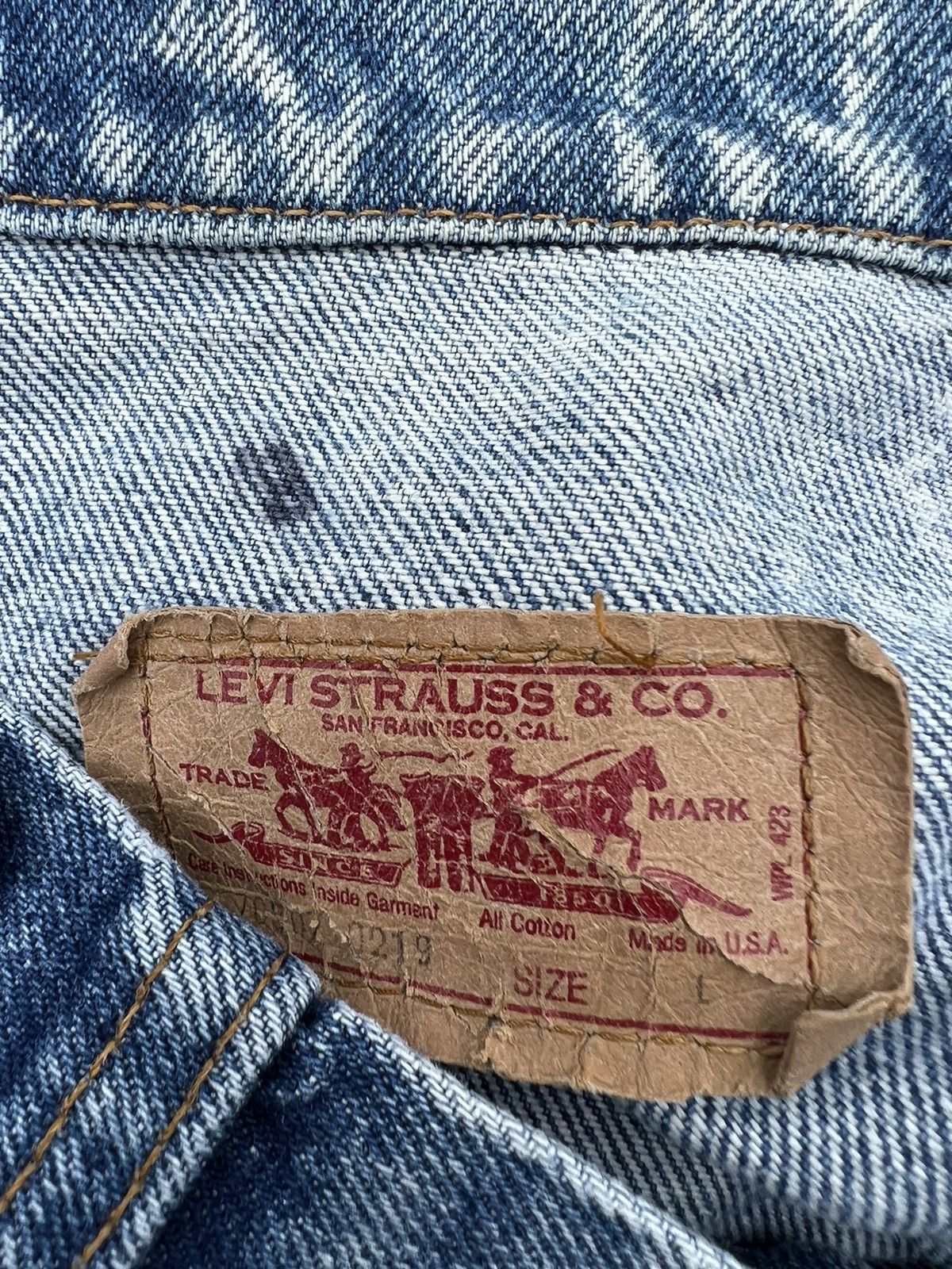 Levi's 80s 90s Levi’s Made in Usa Acid Washed Trucker Denim Jacket Size US L / EU 52-54 / 3 - 18 Thumbnail