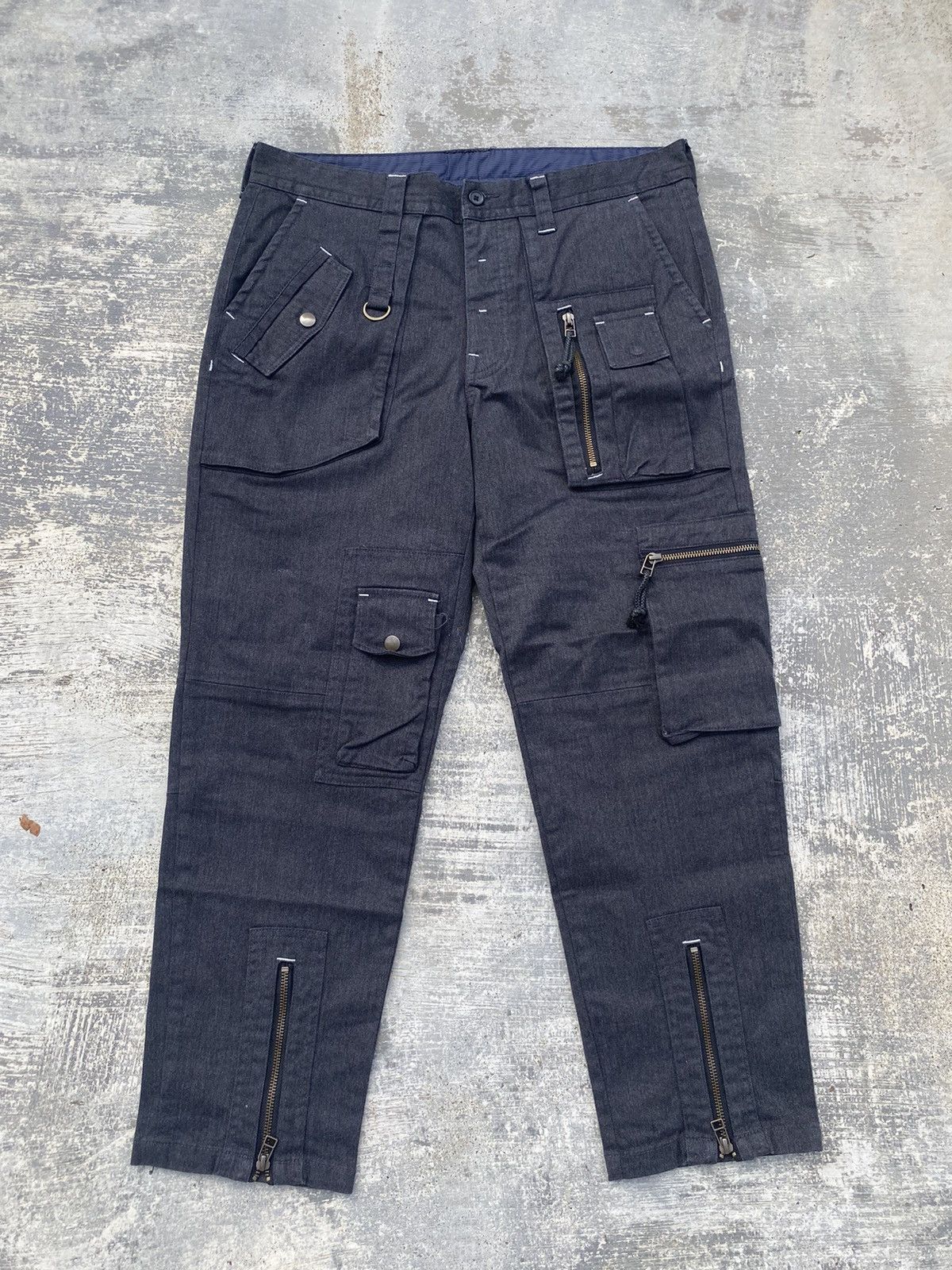 Japanese Brand JAPAN BRAND RAVE PUNK TORNADO BONDAGE COWBOY GORPCORE CARGO Size US 33 - 1 Thumbnail