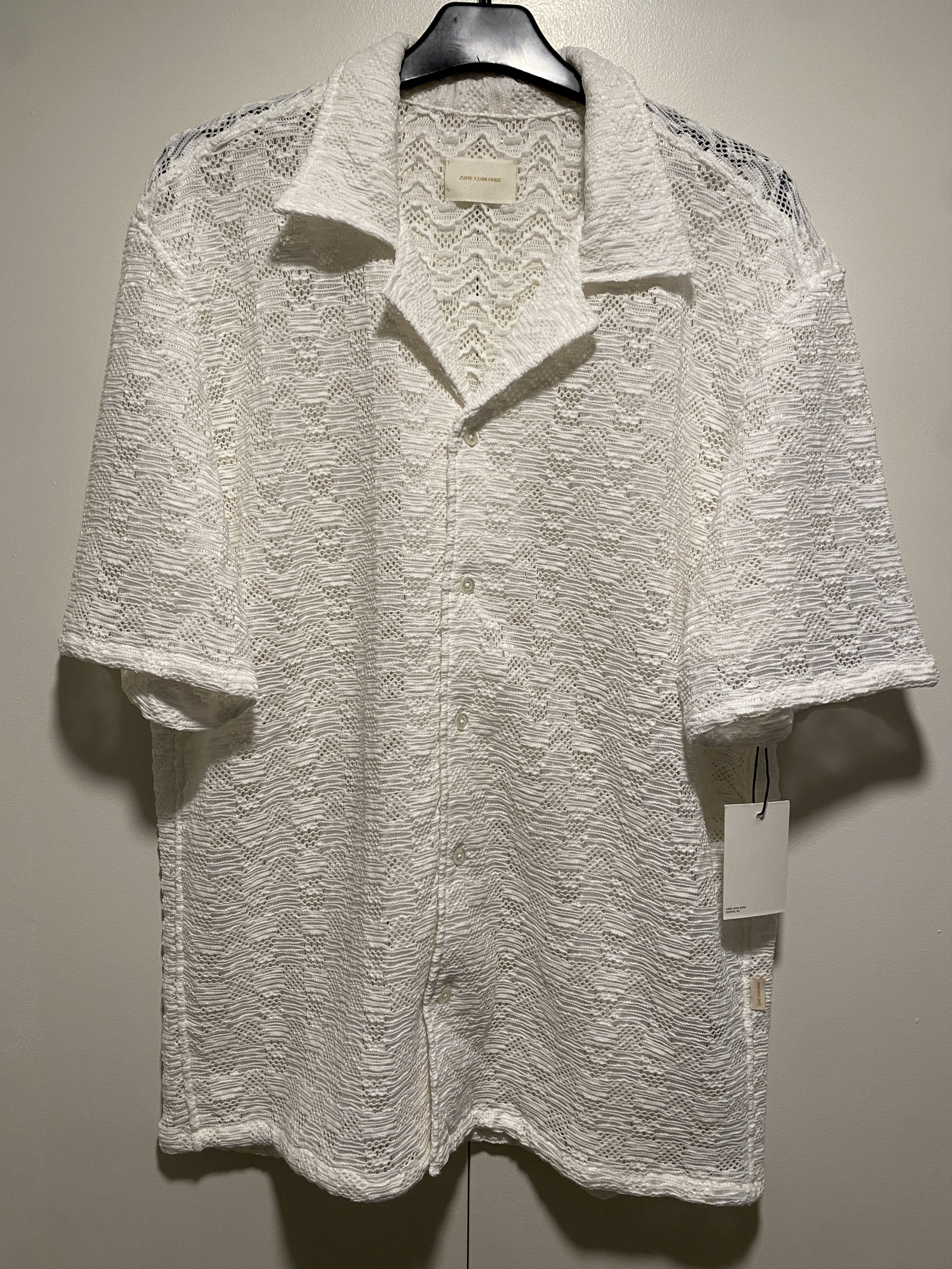 Aime Leon Dore Aime Leon Dore Lace Resort Shirt White L