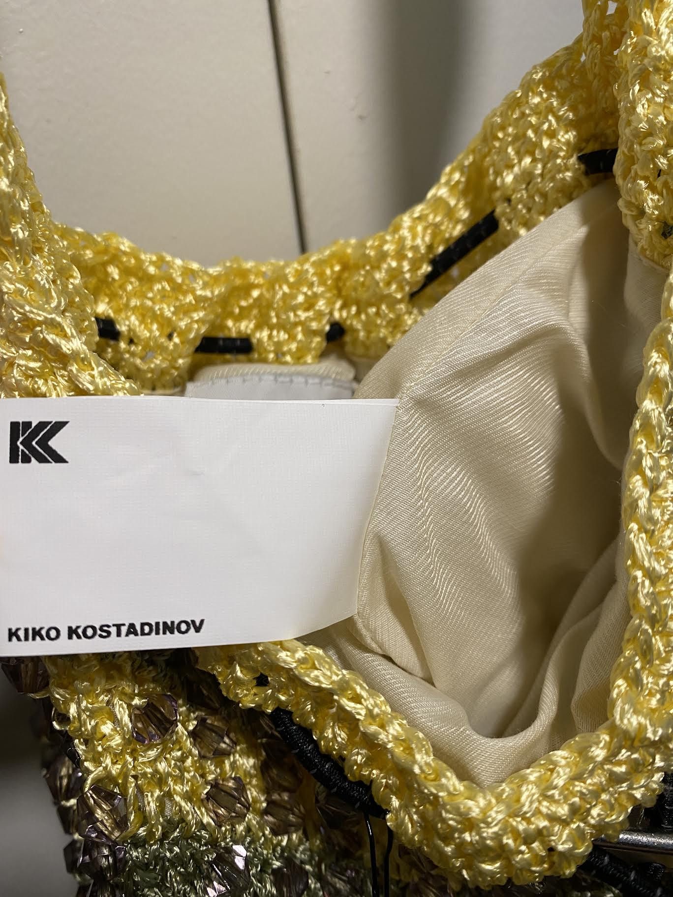 Kiko Kostadinov Kiko Kostadinov Bag 01 Elfin Yellow crochet bag clutch Size ONE SIZE - 6 Thumbnail