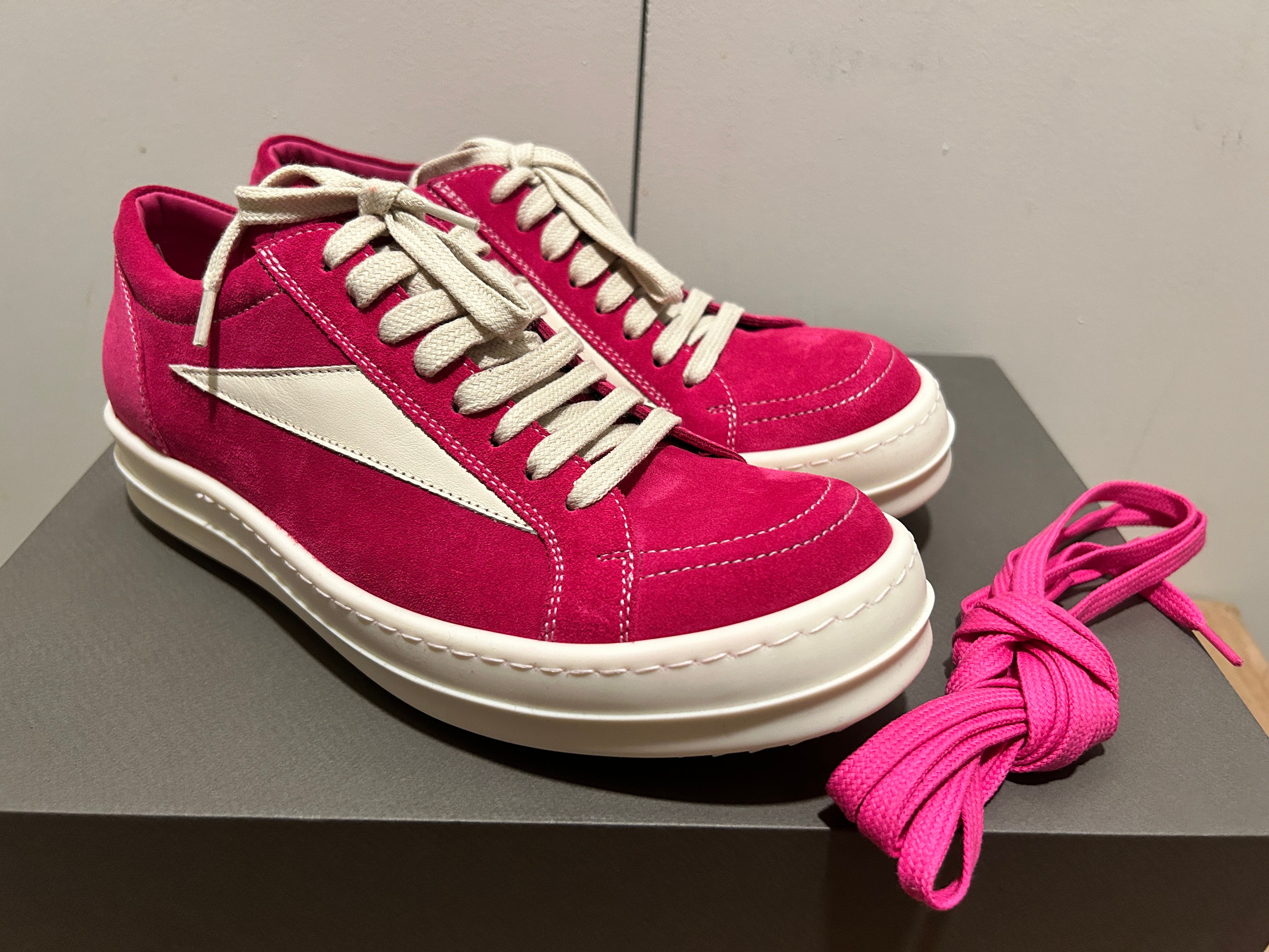 Pre-owned Rick Owens Vintage Sneakers Low S/s 23 Edfu - Hot Pink