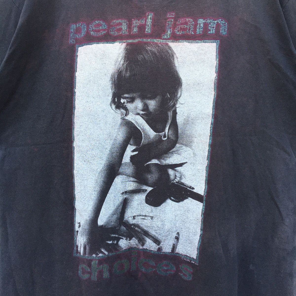 Band Tees × Vintage Vintage 1992 PEARL JAM CHOICES CRAYONS GRUNGE BAND T-shirt Size US XL / EU 56 / 4 - 6 Thumbnail