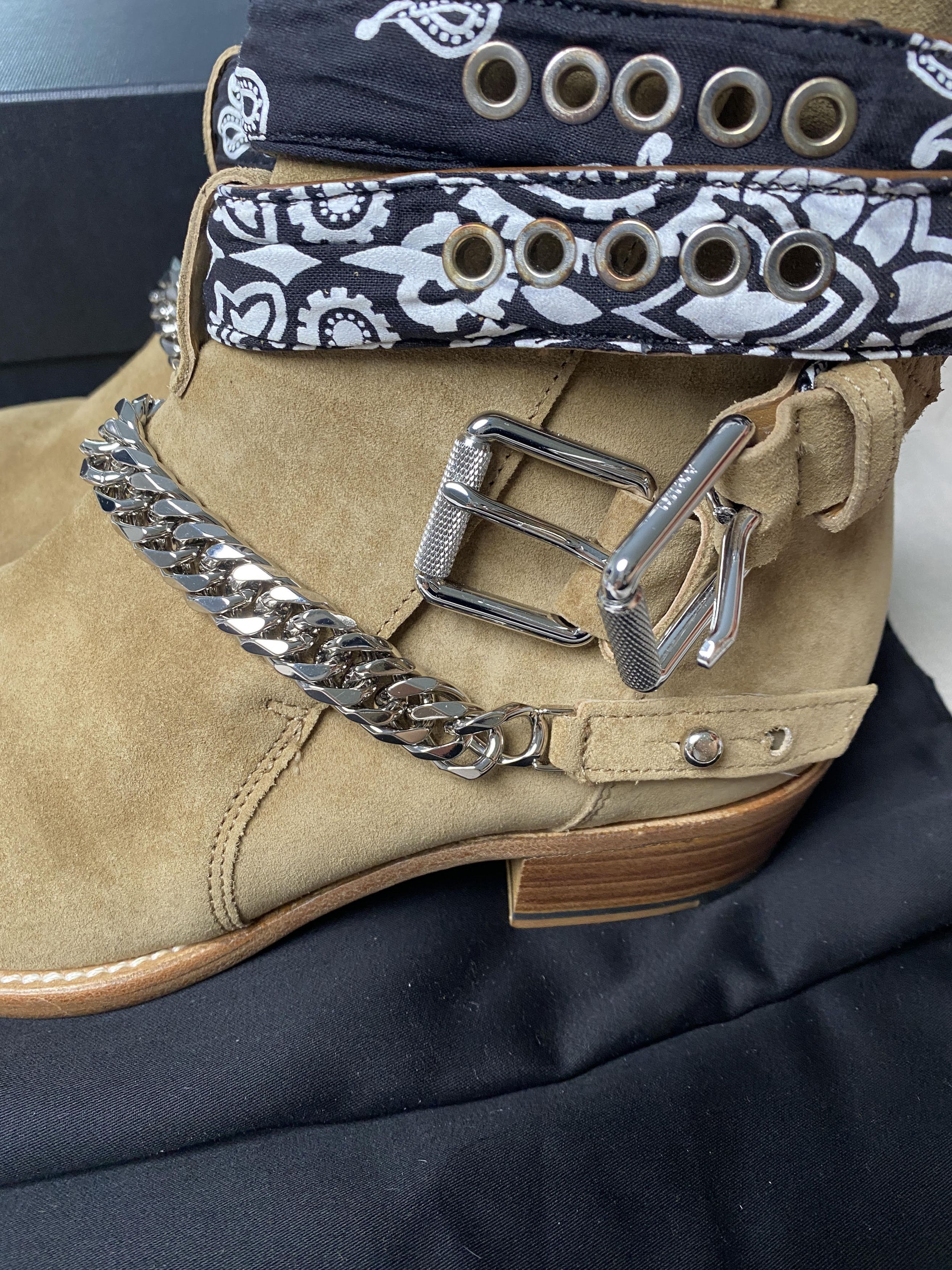 Amiri AMIRI bandana buckle chain jodhpur boots Size US 8 / EU 41 - 8 Thumbnail