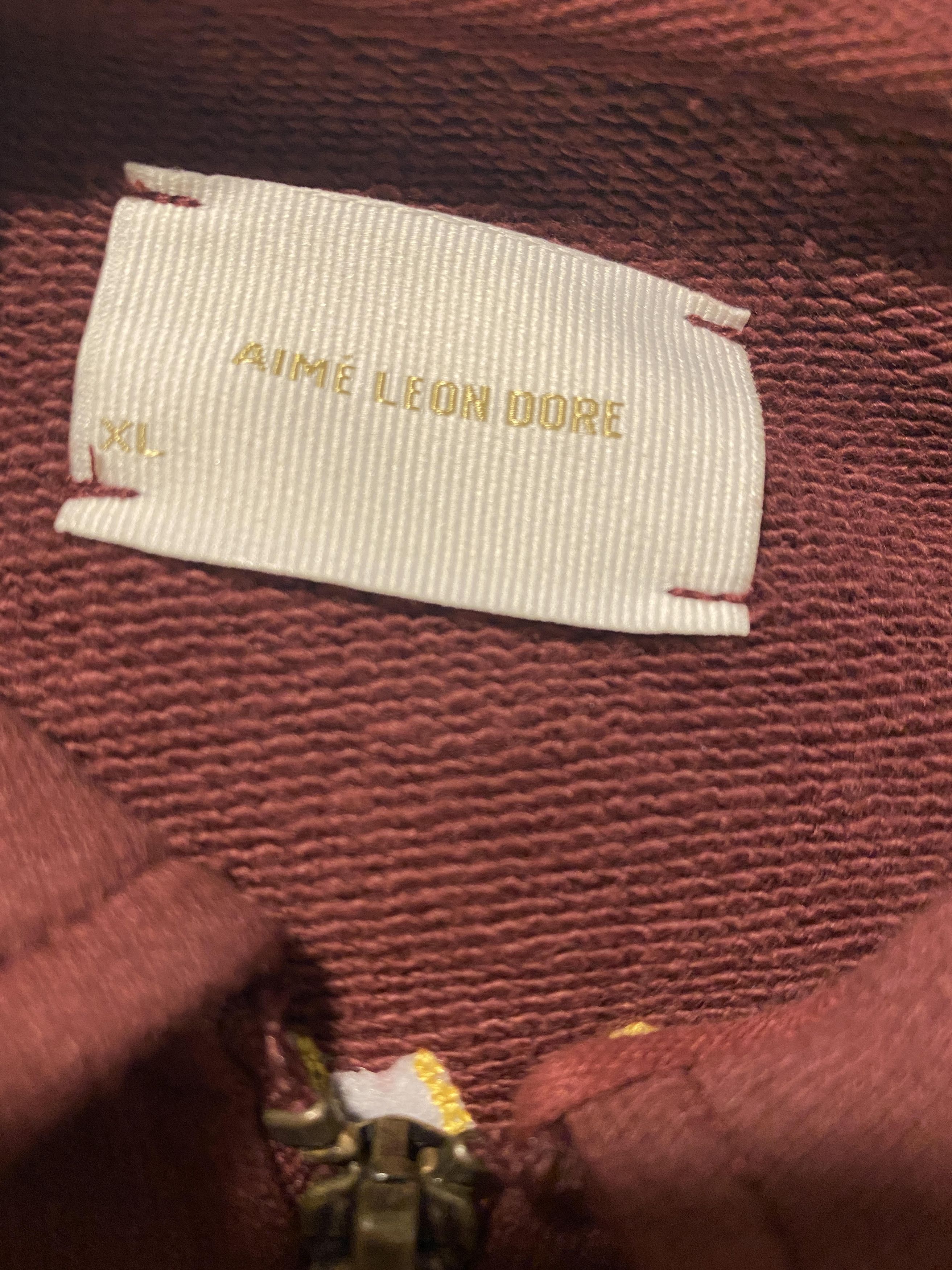 Aime Leon Dore Chain Stitch Quarter Zip Sweatshirt - chocolate truffle Size US XL / EU 56 / 4 - 10 Thumbnail