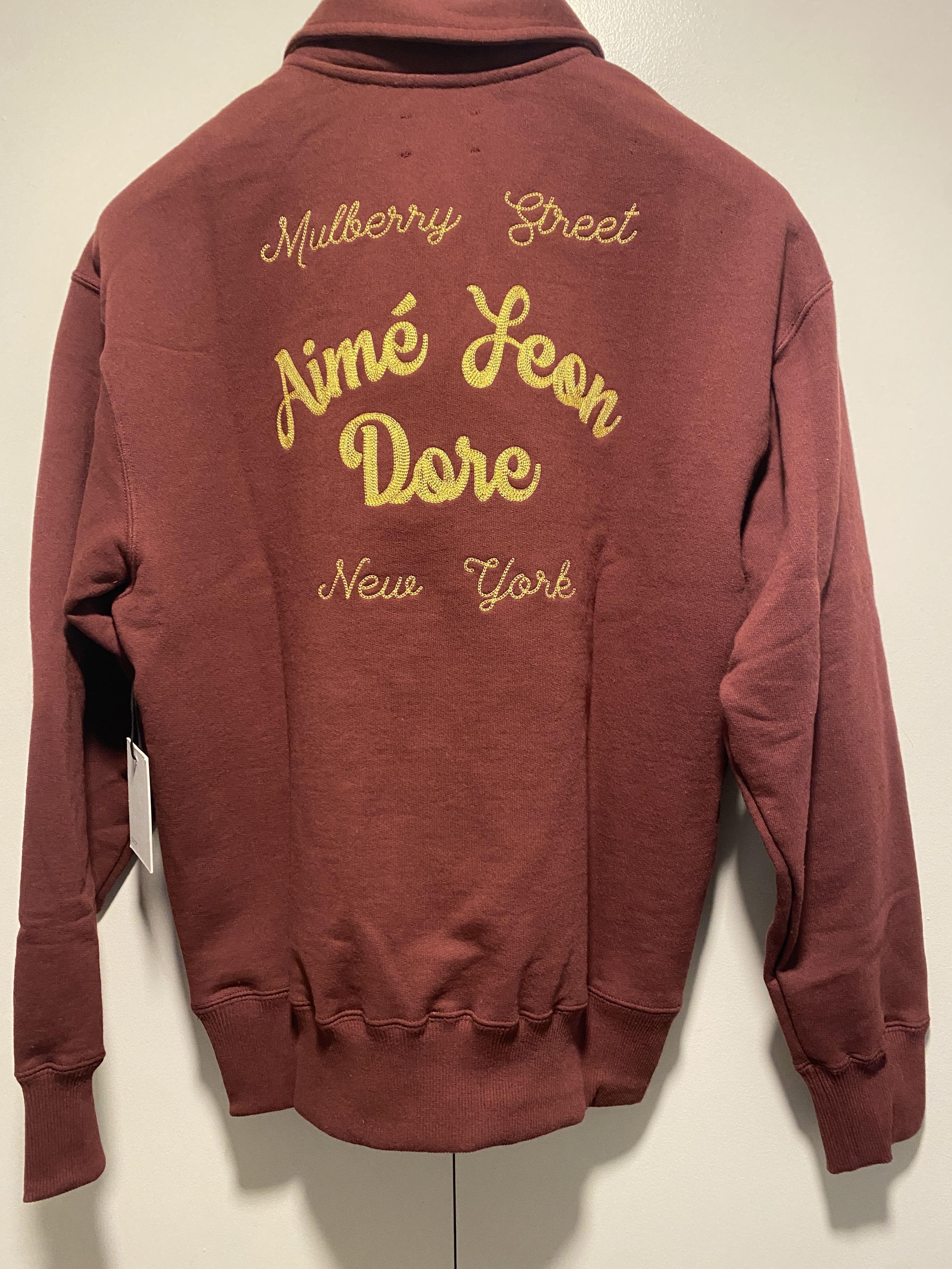 Aime Leon Dore Chain Stitch Quarter Zip Sweatshirt - chocolate truffle Size US XL / EU 56 / 4 - 1 Thumbnail